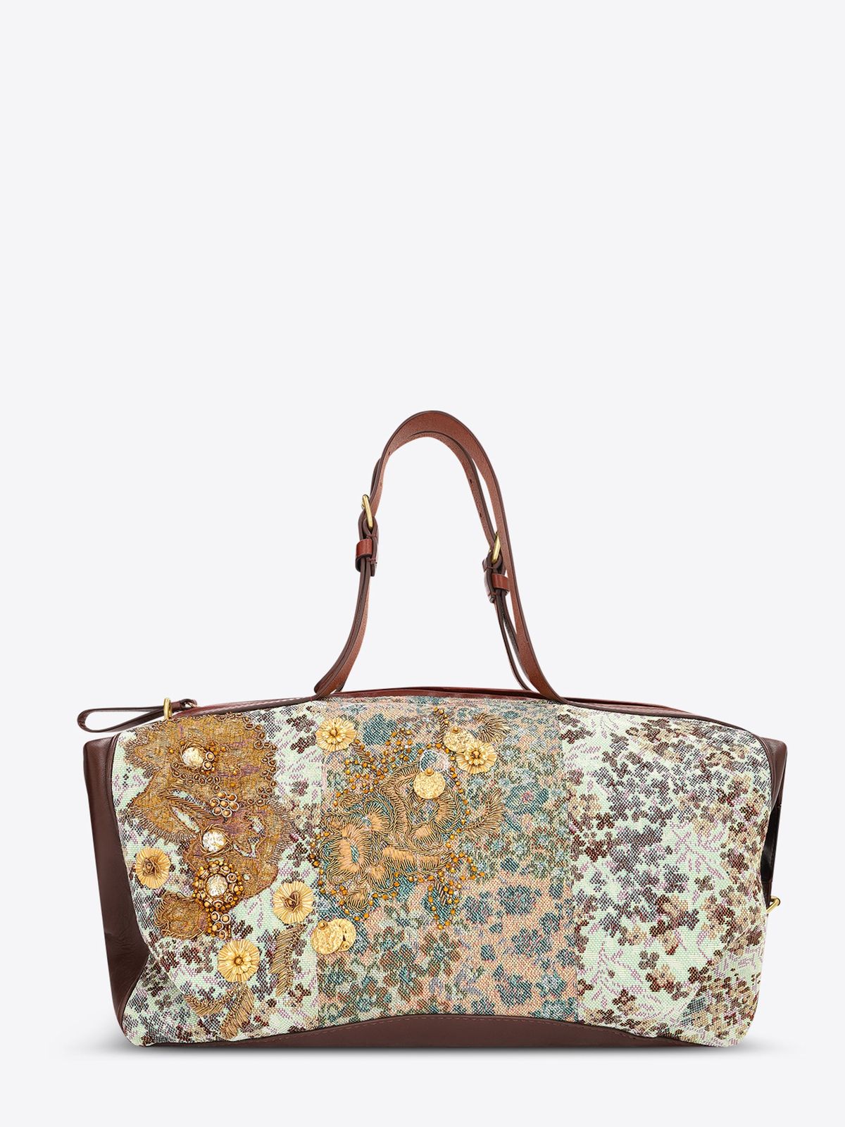 Embroidered East-West bag