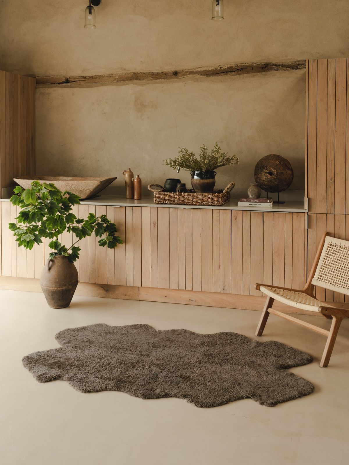 Quatro Shearling Rug - Fawn