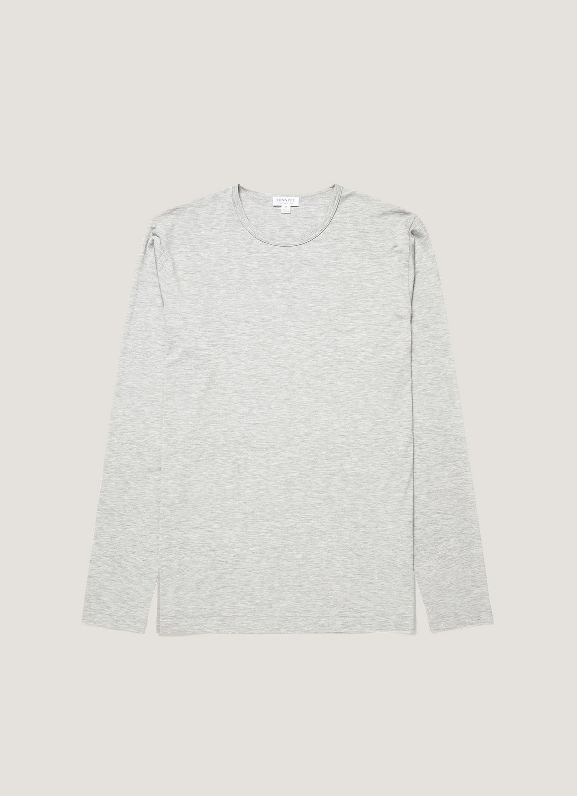 Men's Long Sleeve Tencelâ„¢ T-shirt in Grey Melange