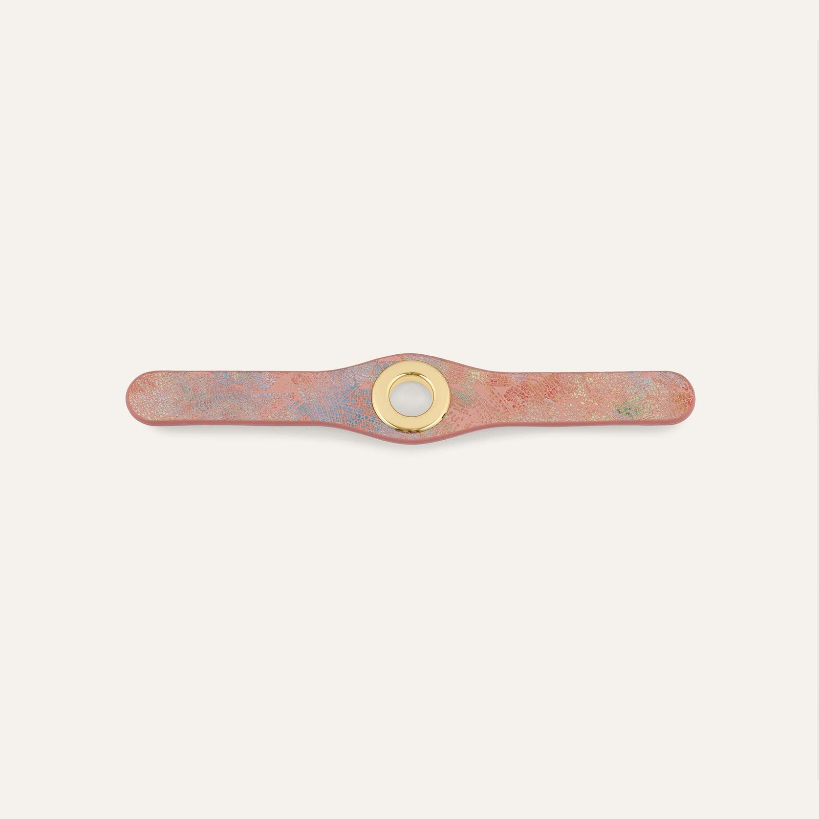 Deco Mini | Peach Strokes with Gold hardware
