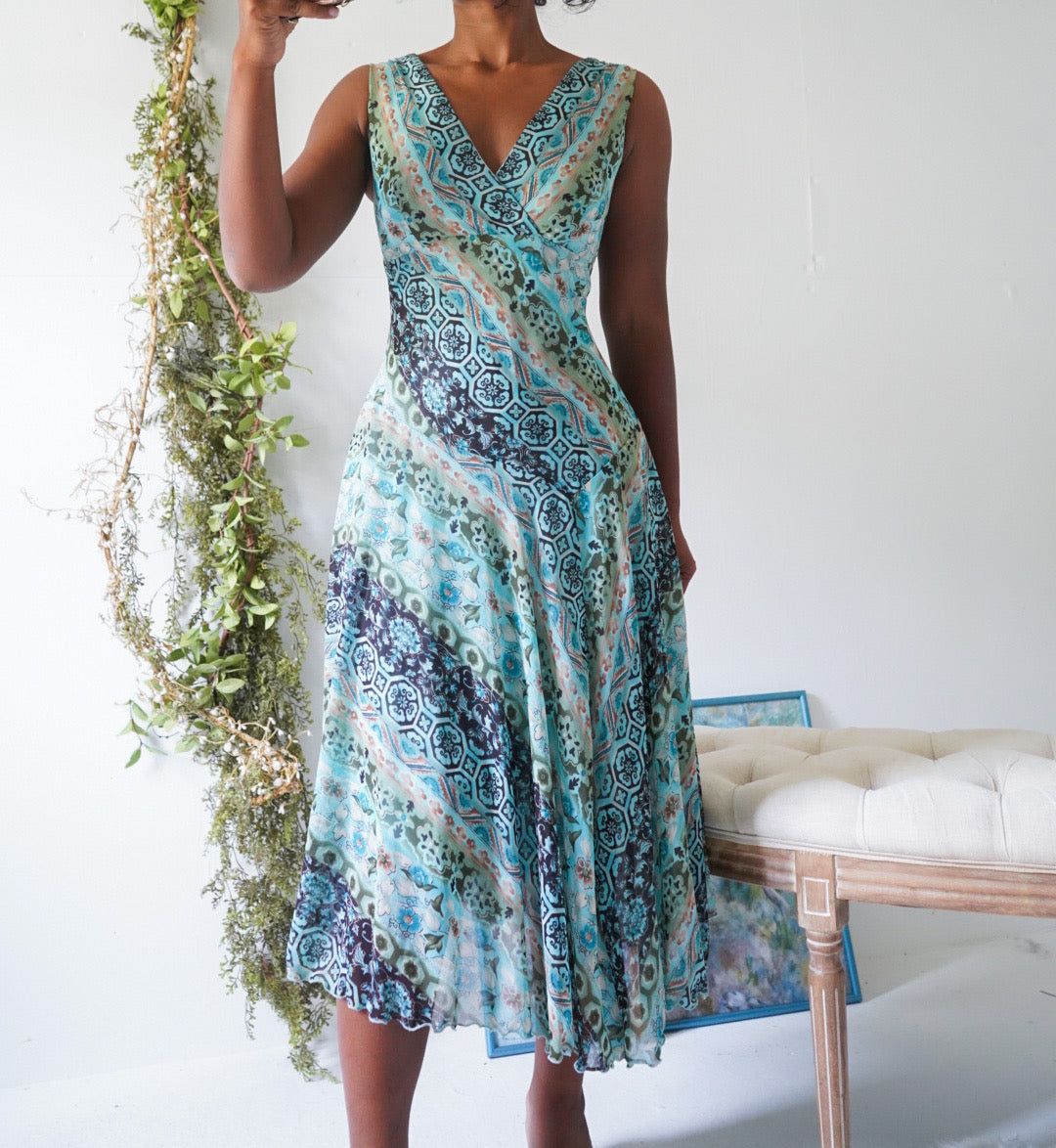 Vintage Y2K Boho Fairy Midi Dress