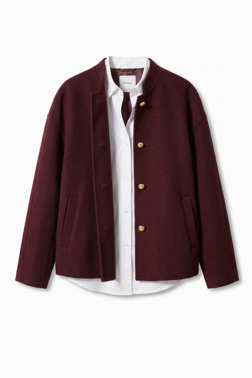 Handstitched Jacket - Darkened Wine