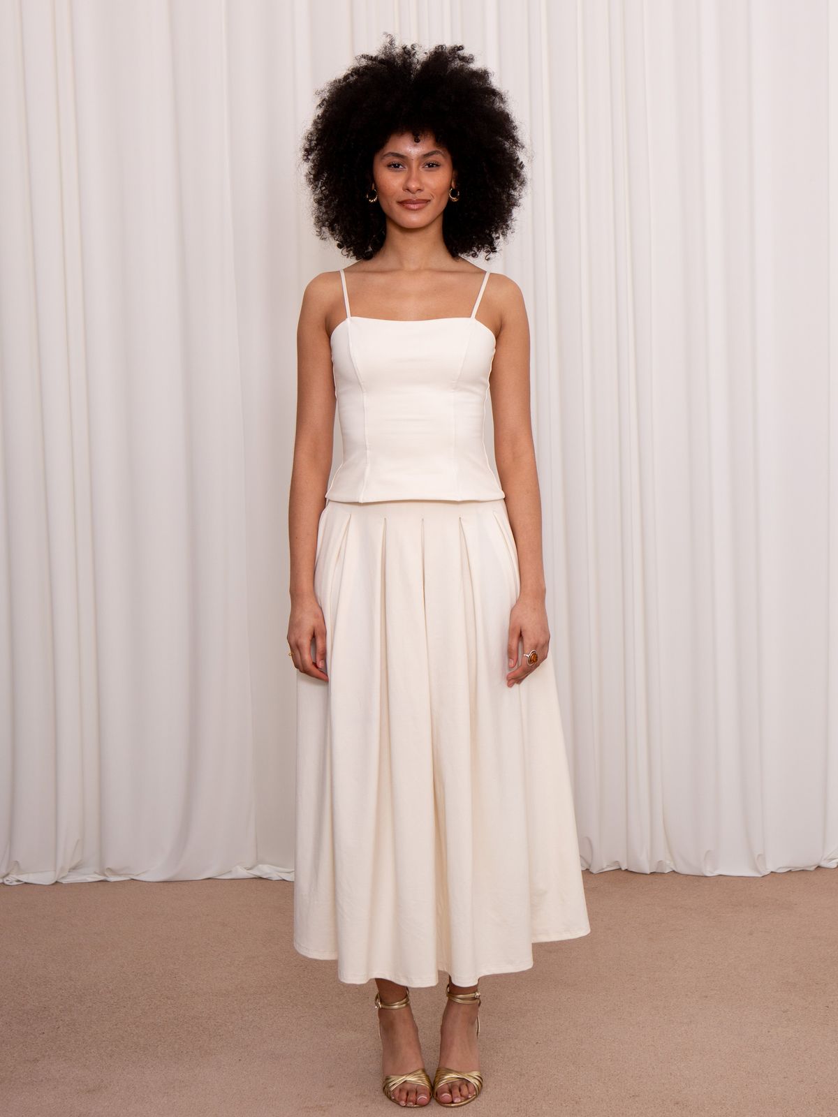 Fletcher Pleated Maxi Skirt