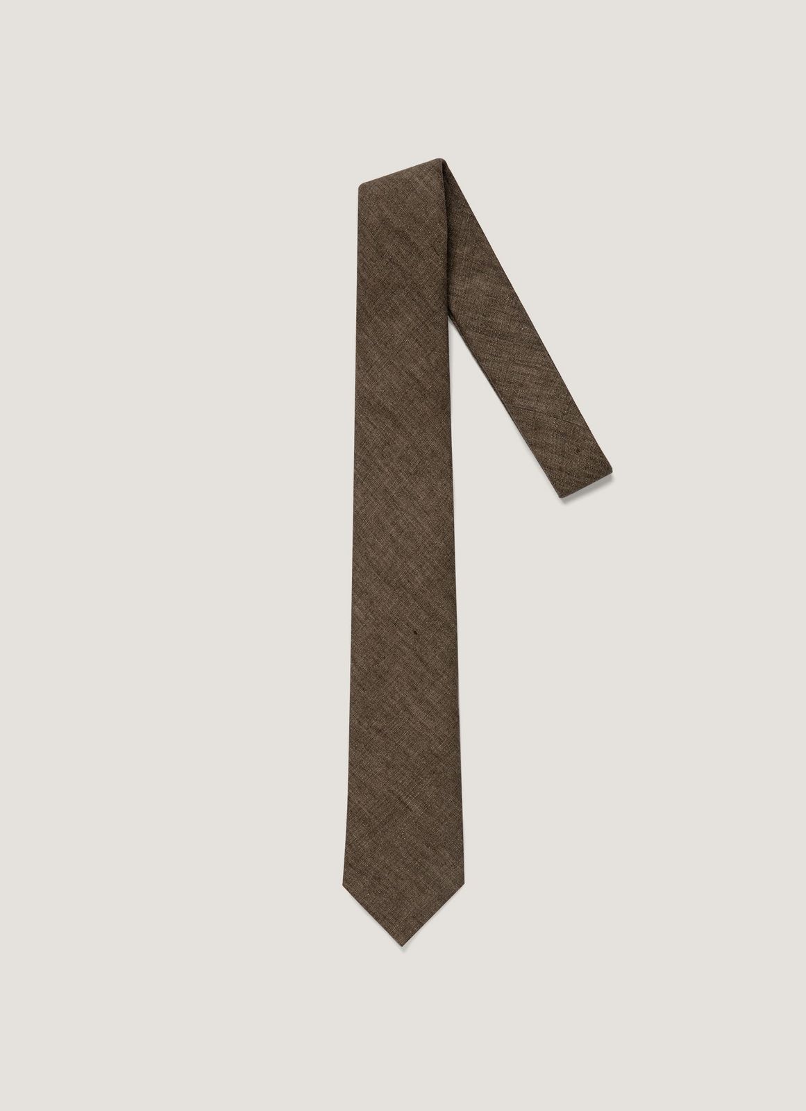 Men's Linen Tie in Dark Walnut