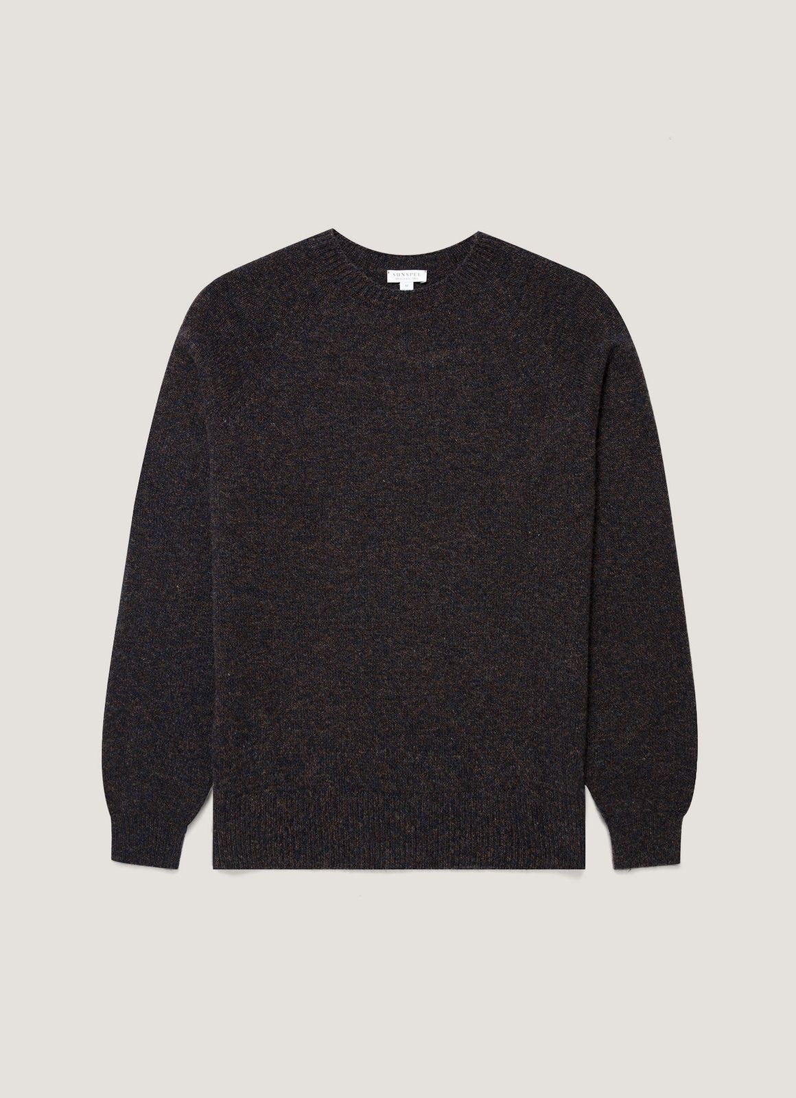 Men's Lambswool Crew Neck Jumper in Midnight Navy Twist