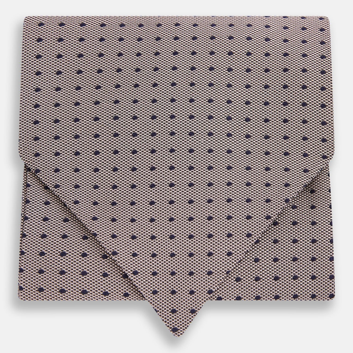 Lilac and Navy Micro Dot Silk Cravat