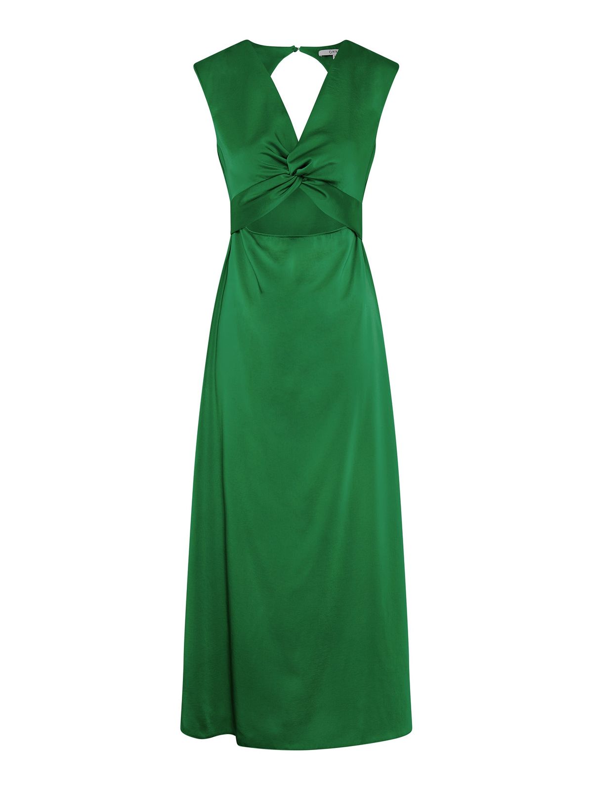 Marin Twist Front Dress In Emerald Green