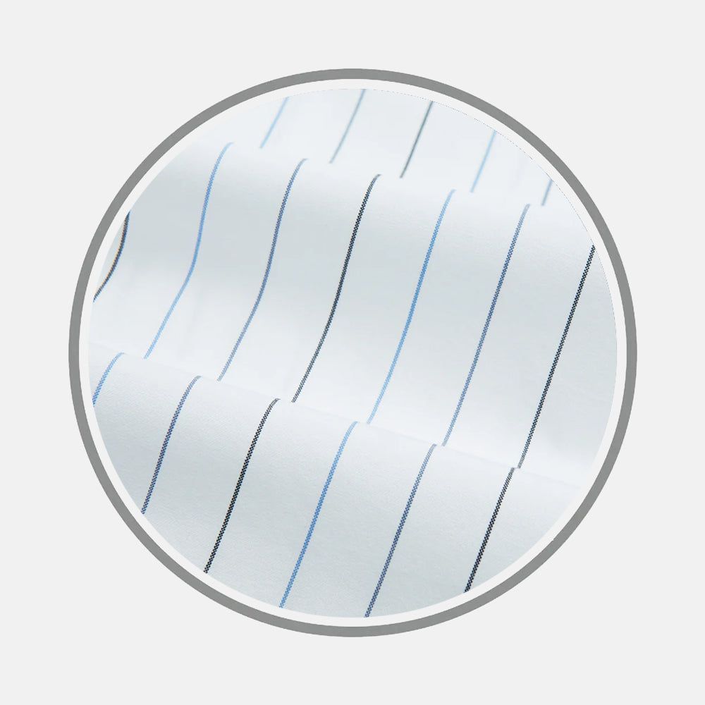 Blue Wide Pinstripe Fabric