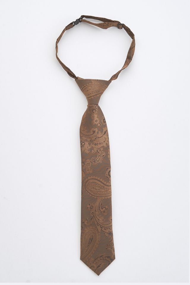 Junior Brown Paisley Tie
