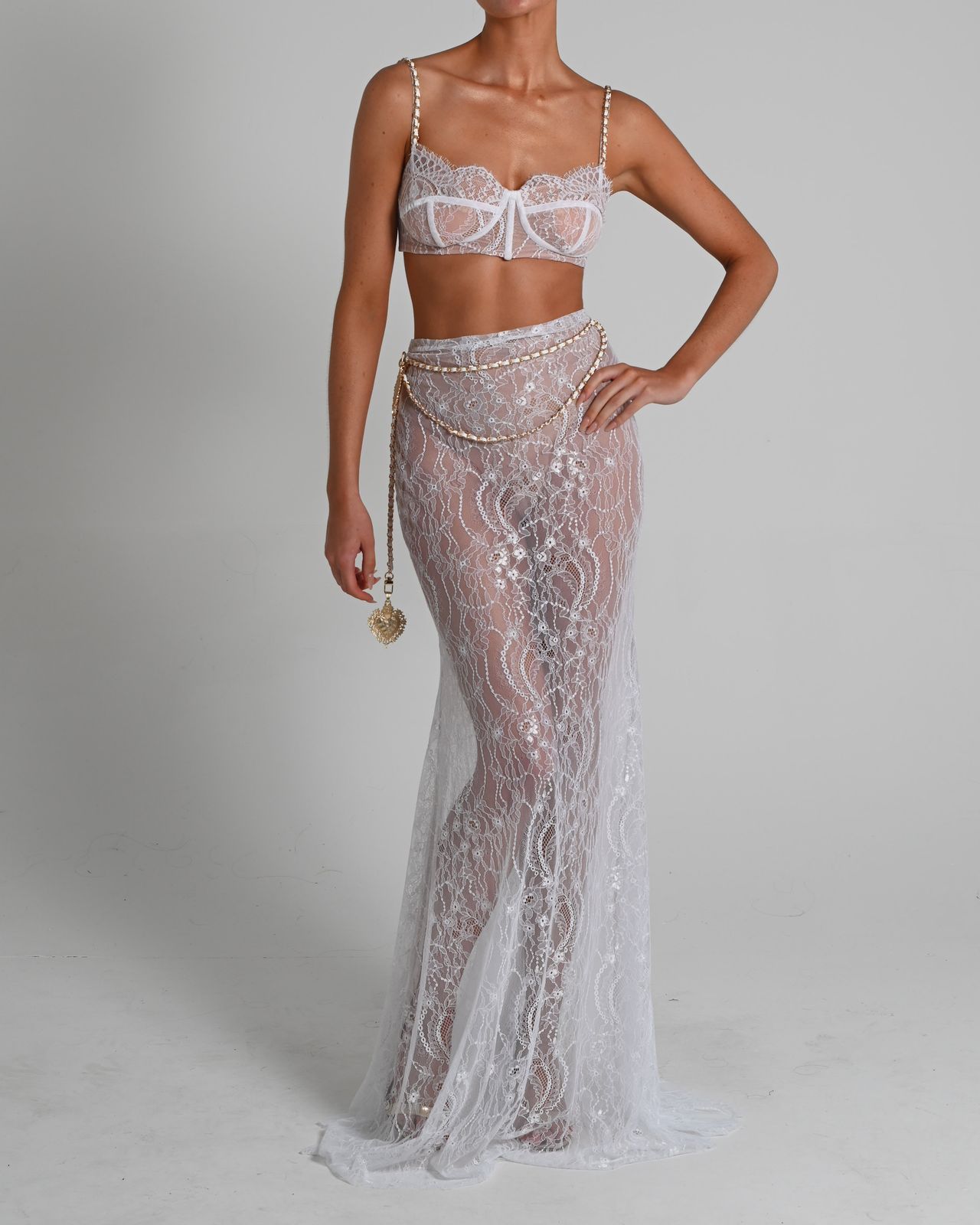 Francesca Bralette in White Ready to Ship