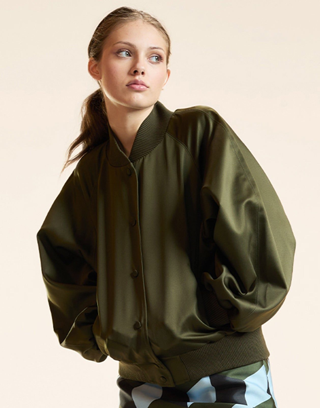 Satin Bomber Jacket