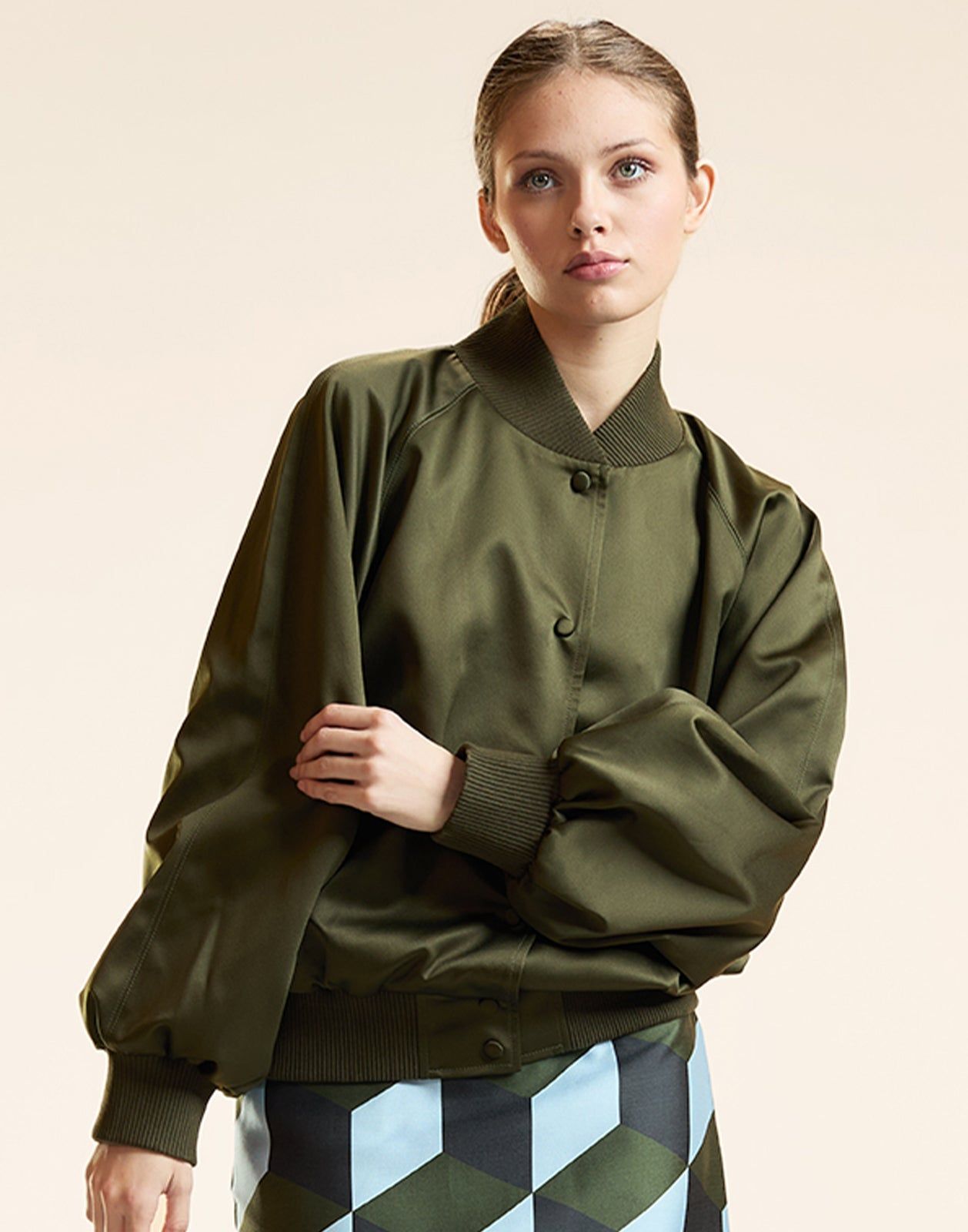 Satin Bomber Jacket