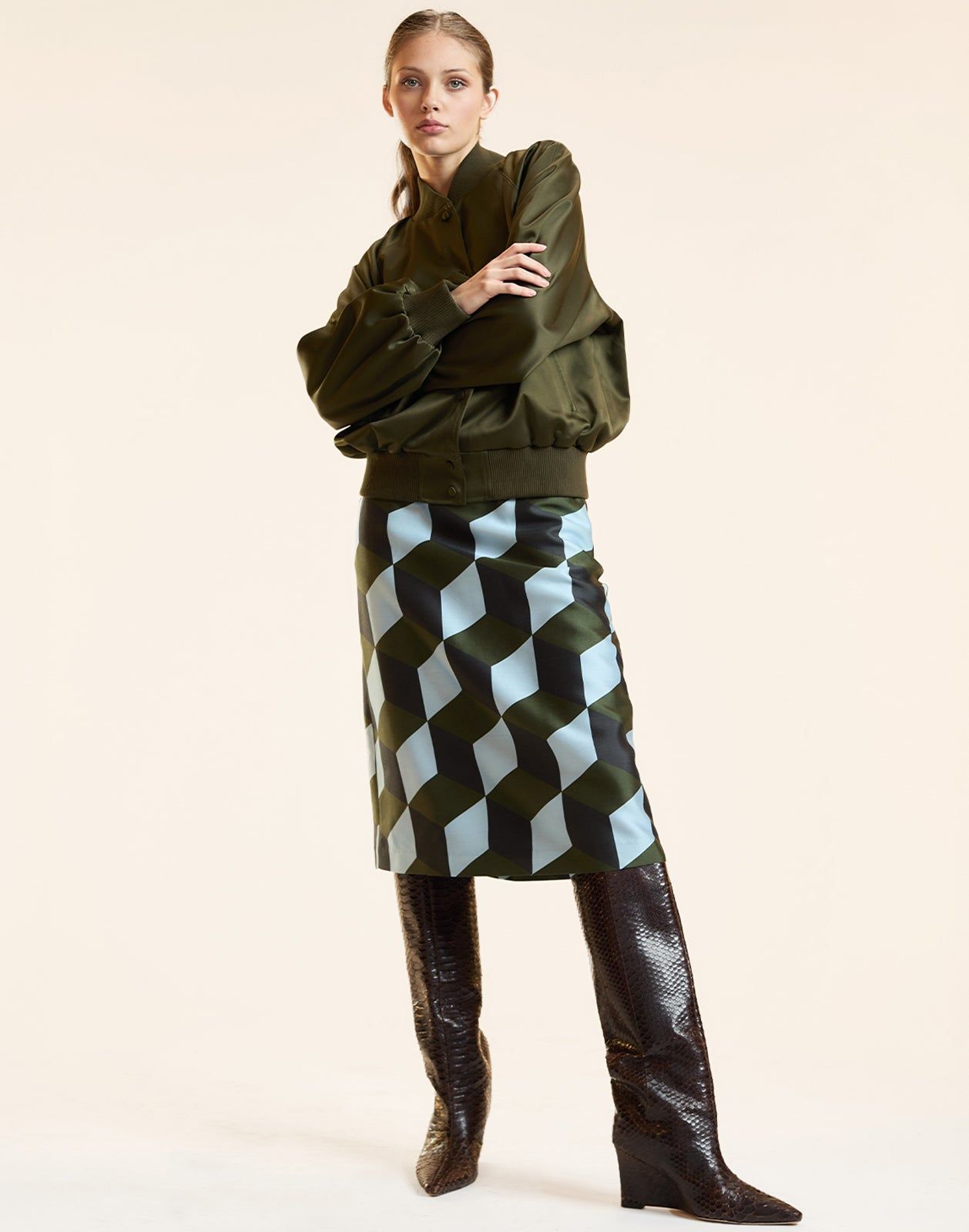 Satin Bomber Jacket