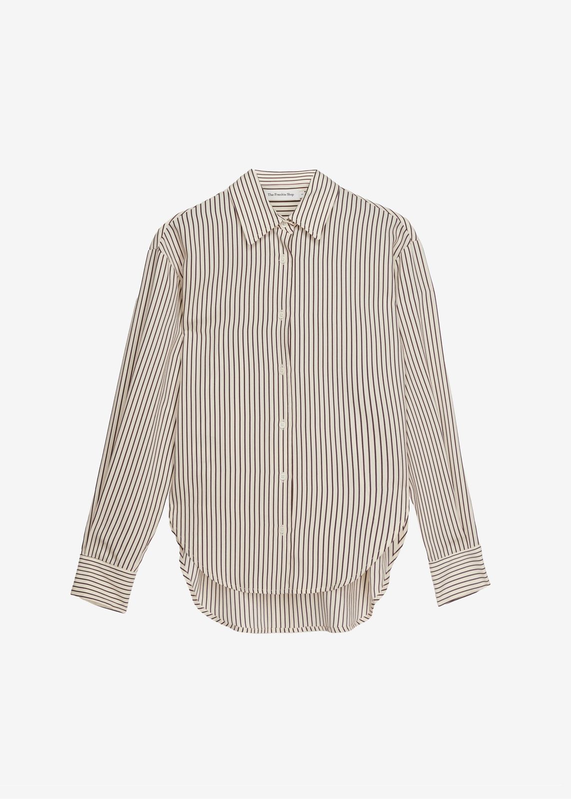 Peri Striped Fluid Shirt - Beige/brown