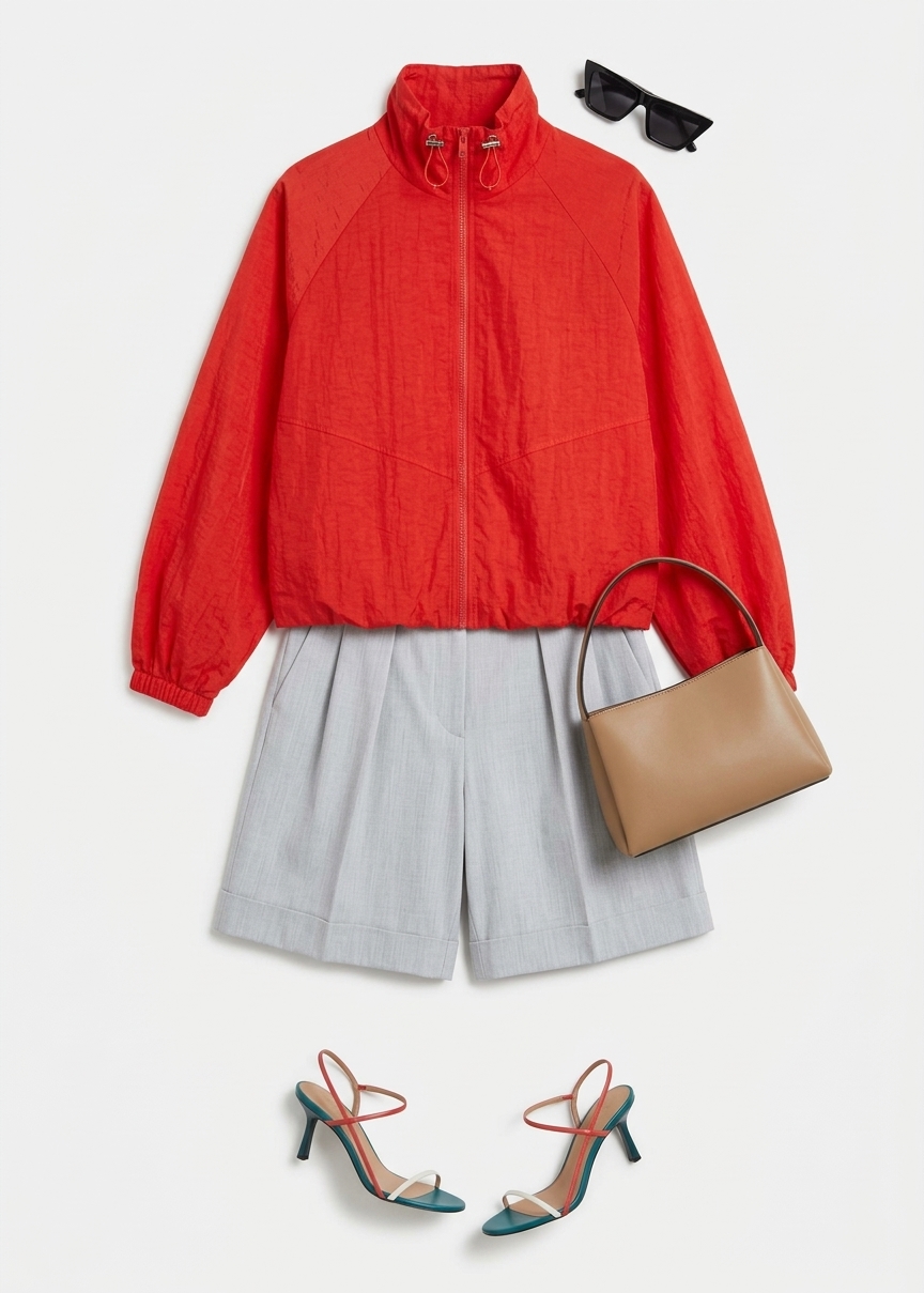 Antonelli Windbreaker Jacket - Red