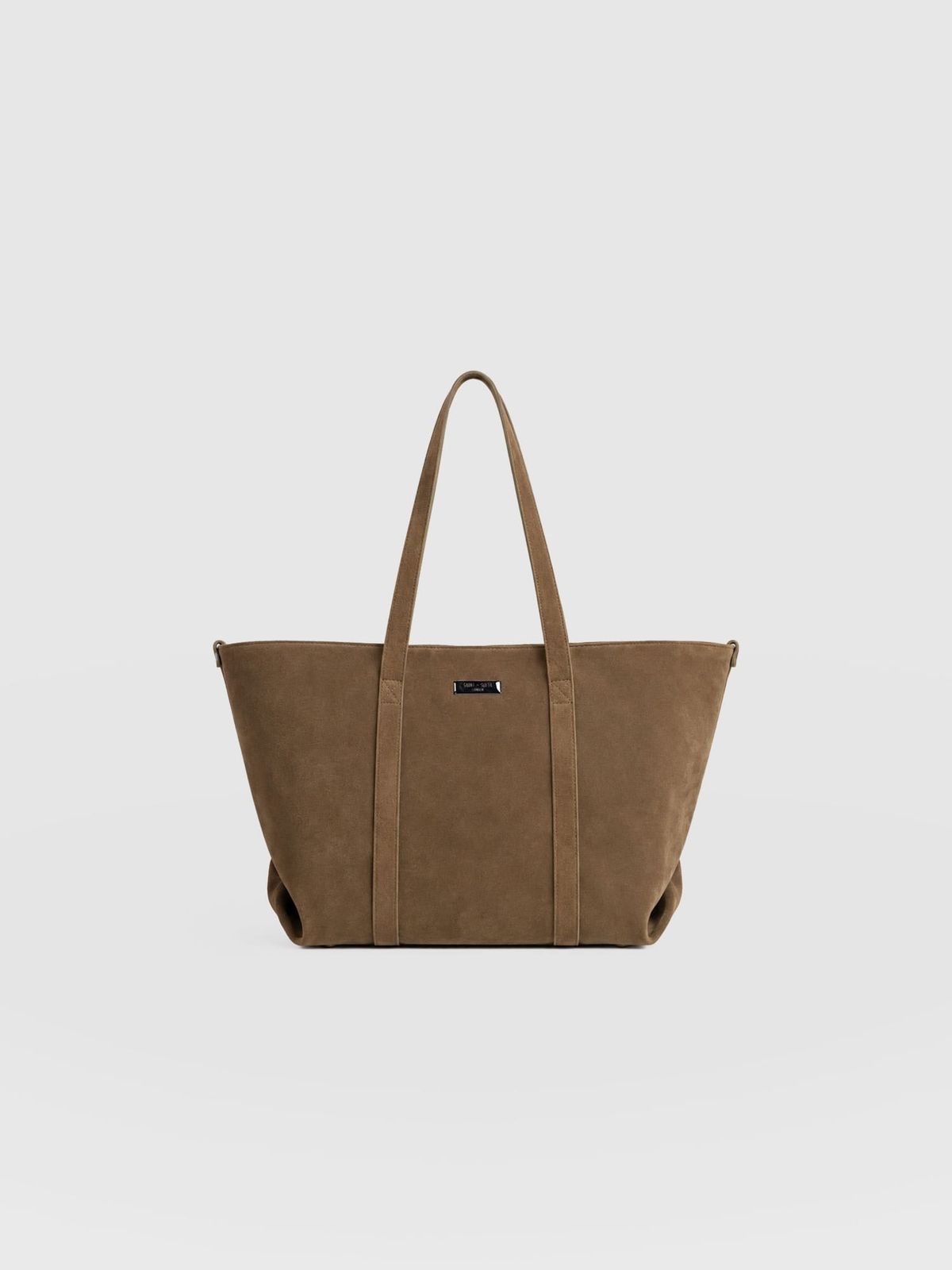 Kara Shopper Bag - Khaki Suede