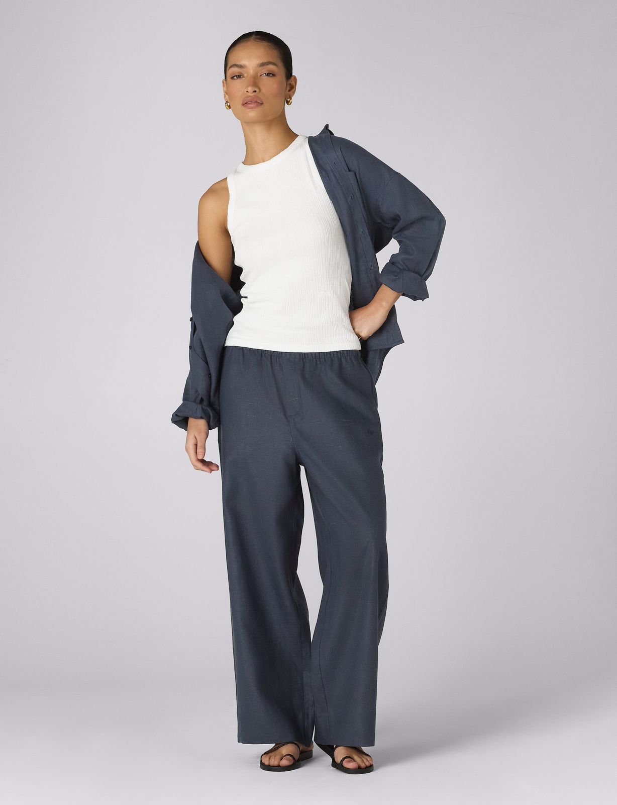 The Set: Hemp Navy Shirt & Trouser