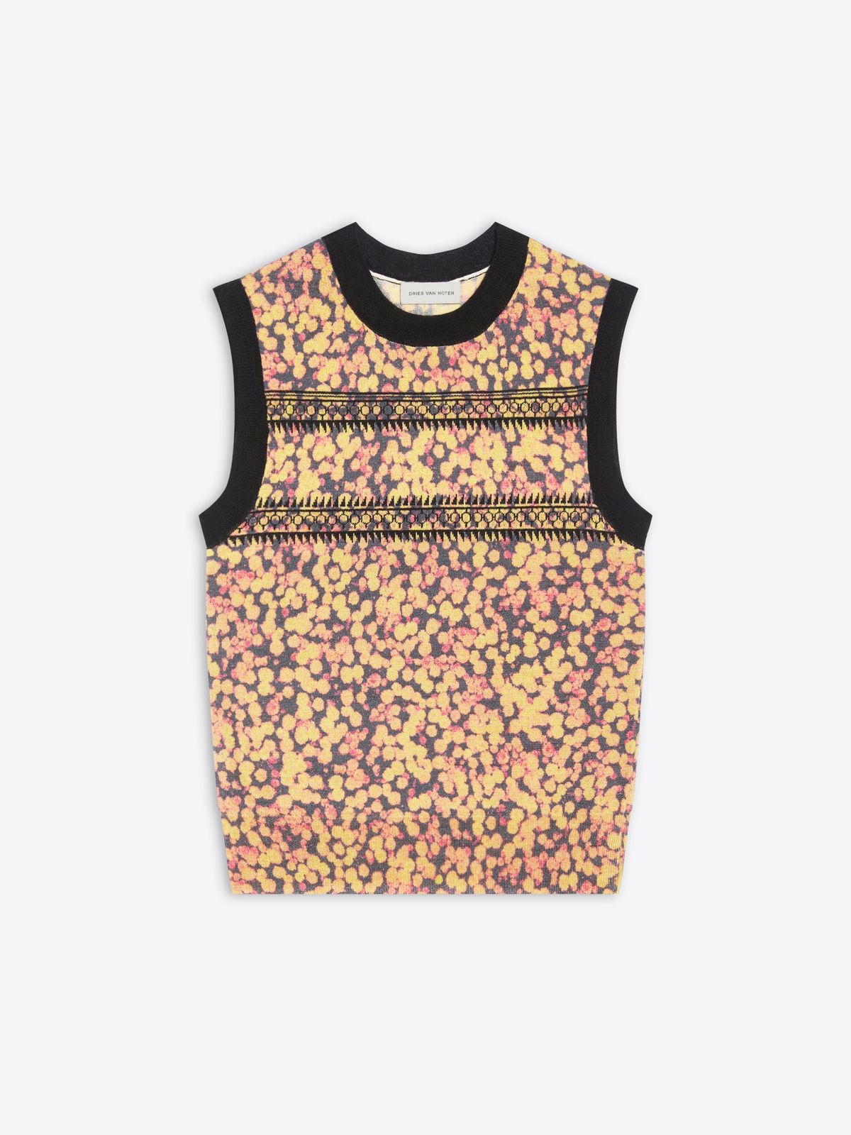 Printed wool sweater