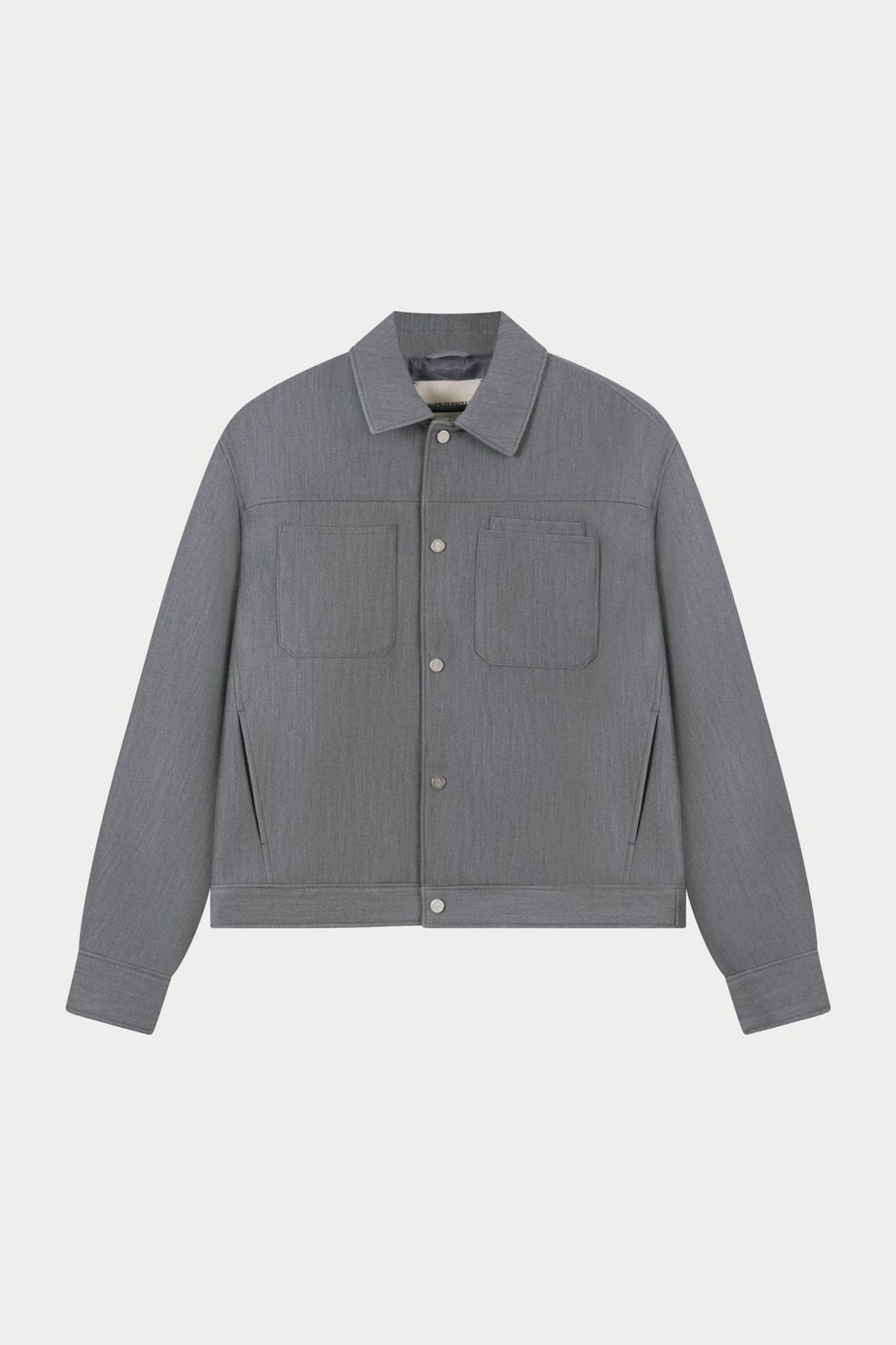 PATCH POCKET TAILORED JACKET - GREY