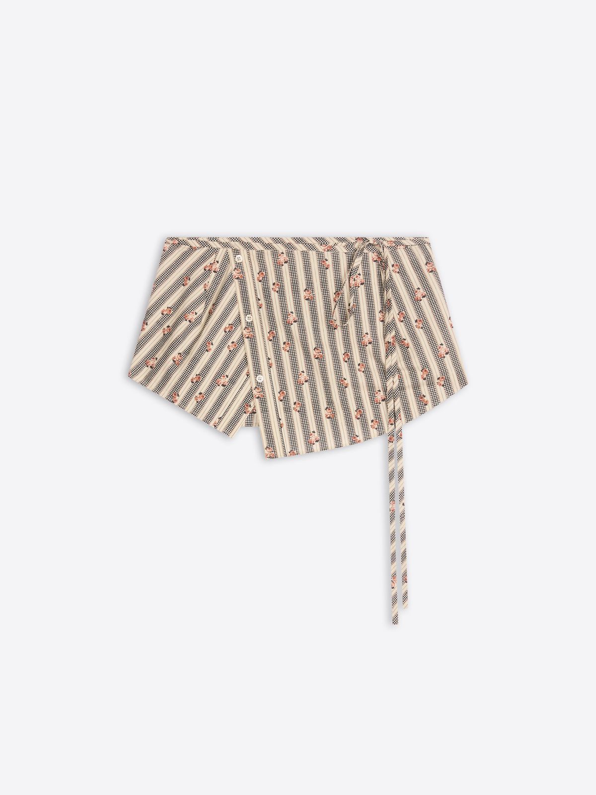 Printed cotton wrap belt