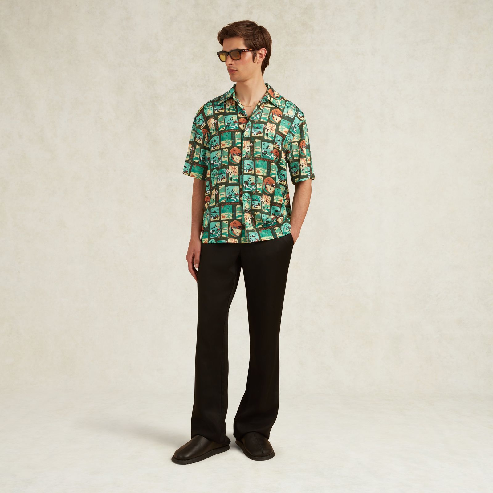 FERIADO PRINTED TENCEL™ SHIRT - GREEN