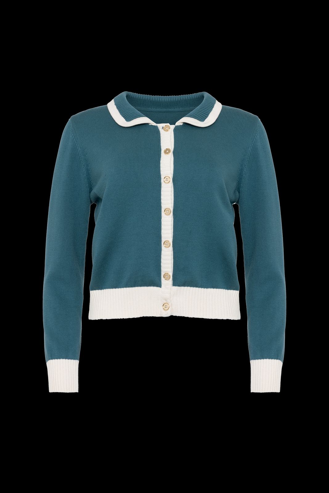 The Kōr Teal Organic Cotton Cardigan