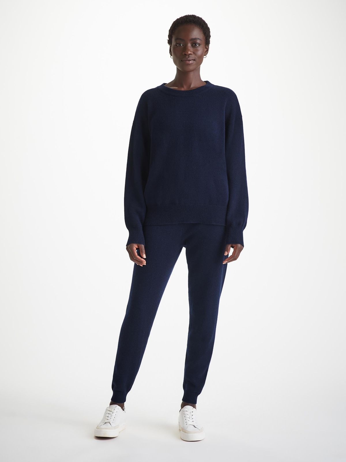 Daphne Cashmere Sweater & Trousers Set Navy