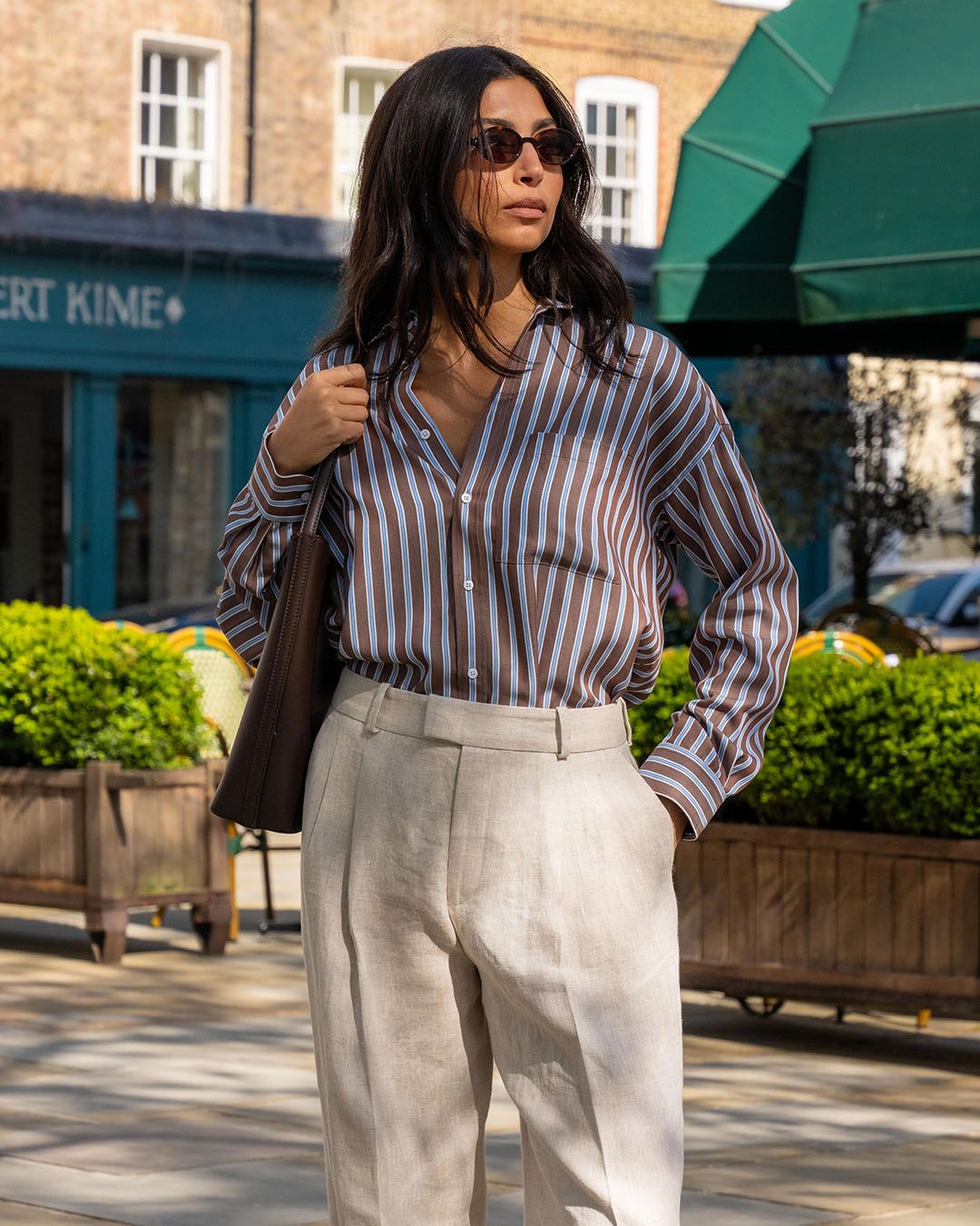 The Set: TENCEL™ Mocha Shirt & Linen Oat Trouser