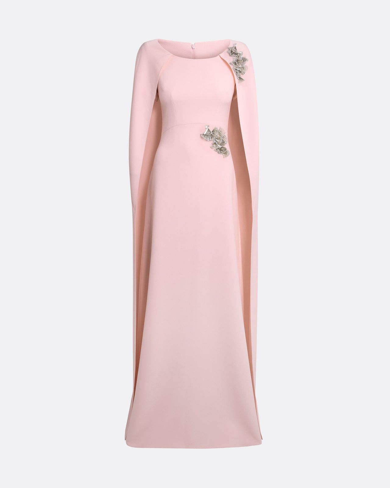 Yuna Long Dress In Lychee With Silver