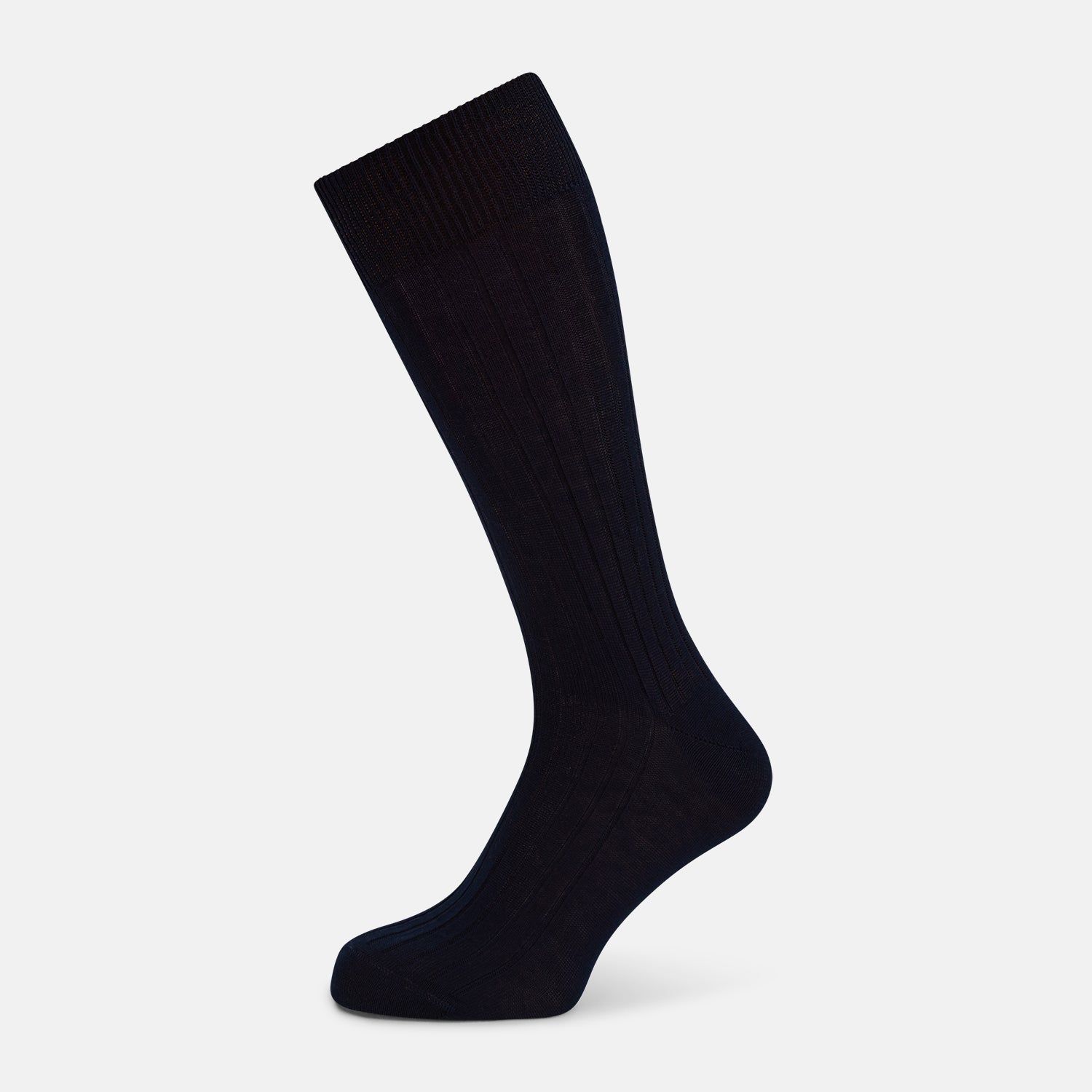 Navy Thick Knit Mid-Length Socks