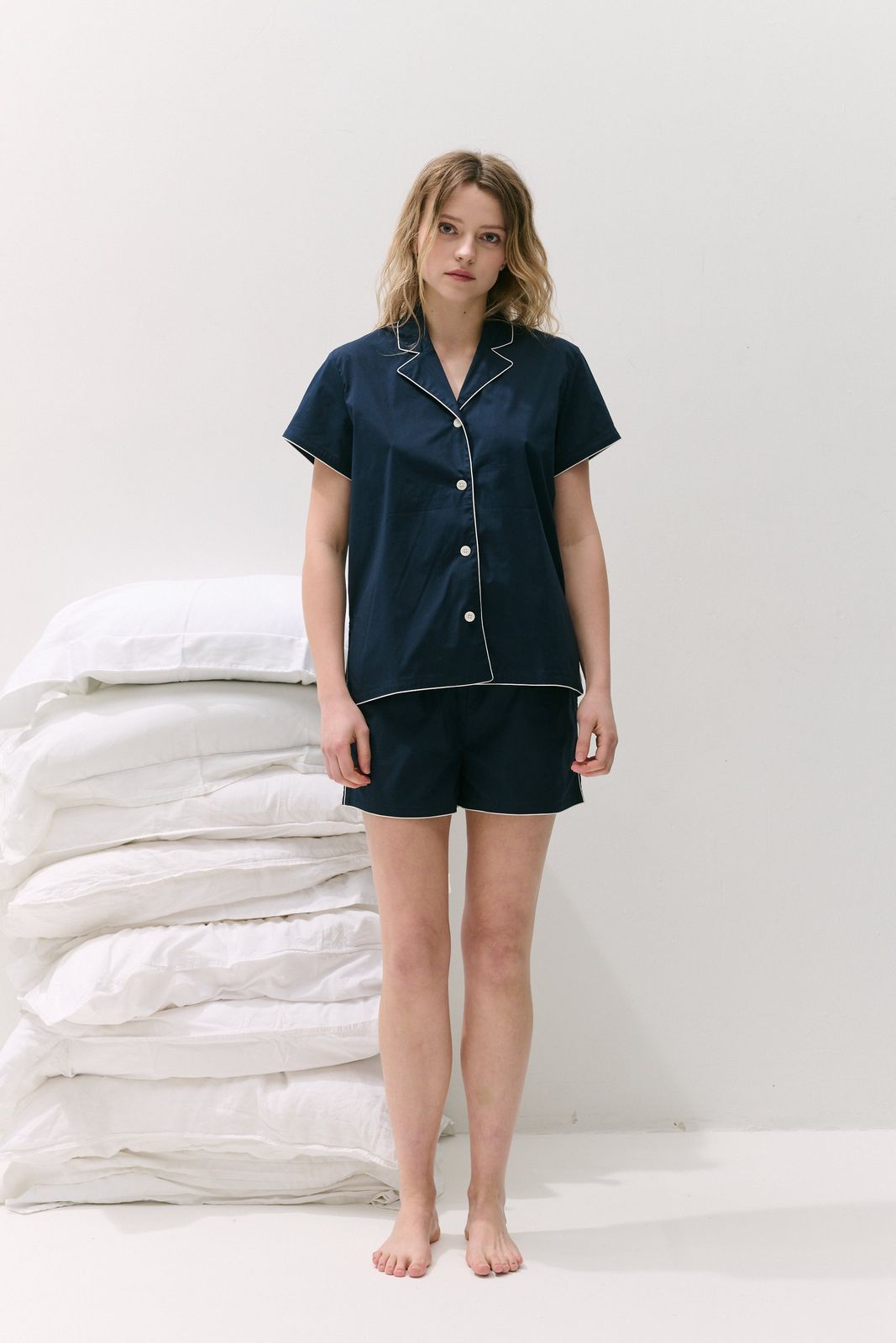 402 Short Pyjama Set Navy