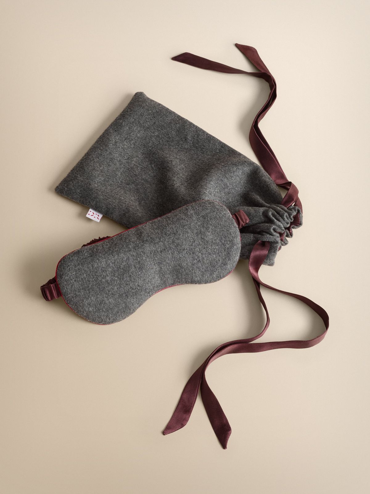 Duke Cashmere Eye Mask Charcoal Grey