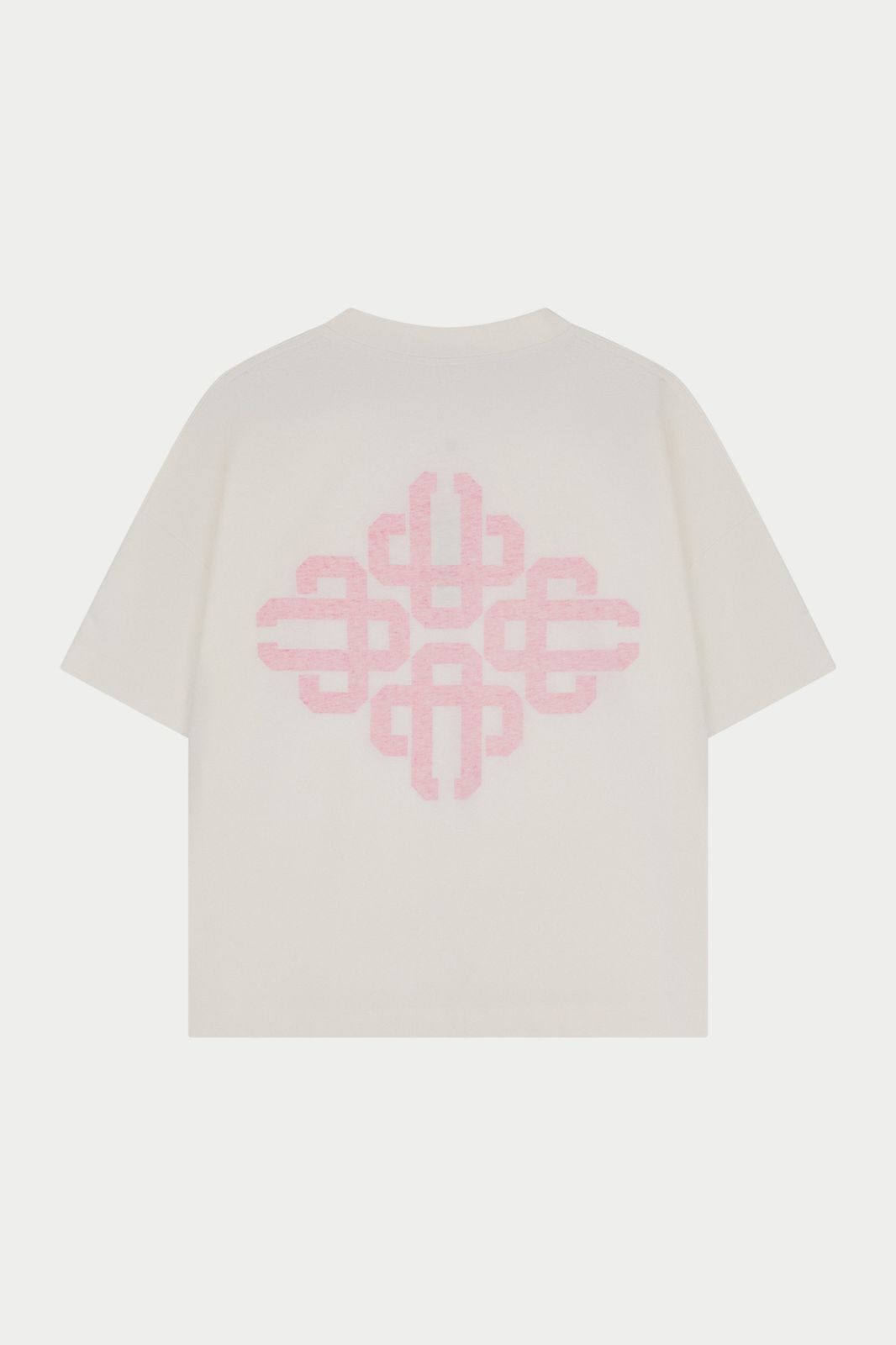 EMBLEM REVERSE PRINT T-SHIRT - PINK