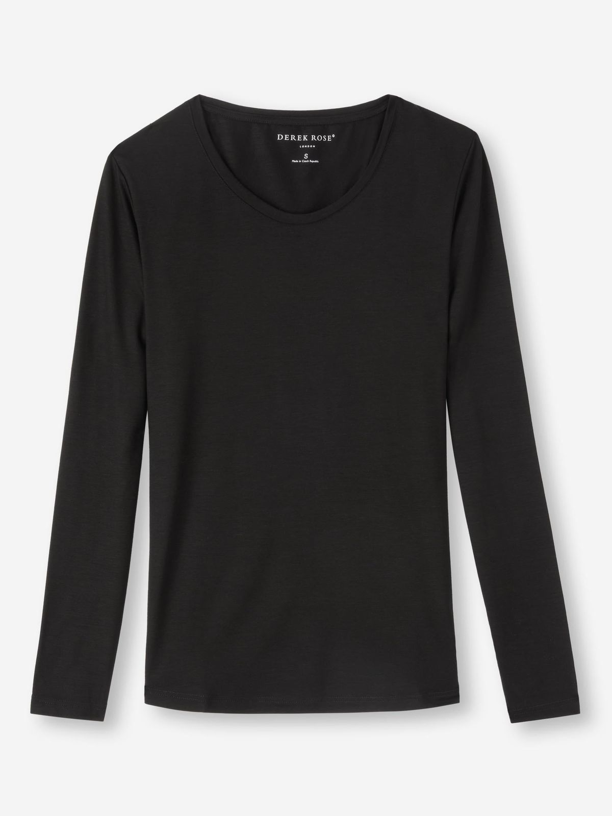 Lara Micro Modal Long Sleeve T-shirt Black