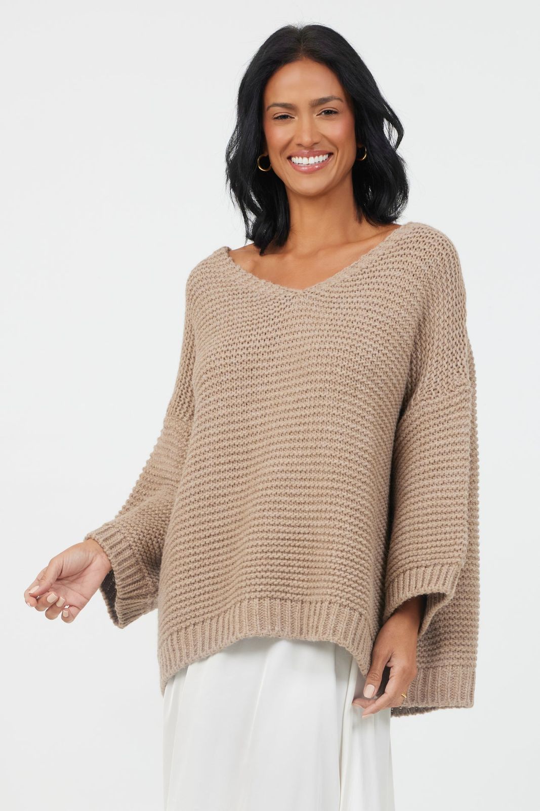 Freesia Chunky Wide Sleeve Knit Sweater