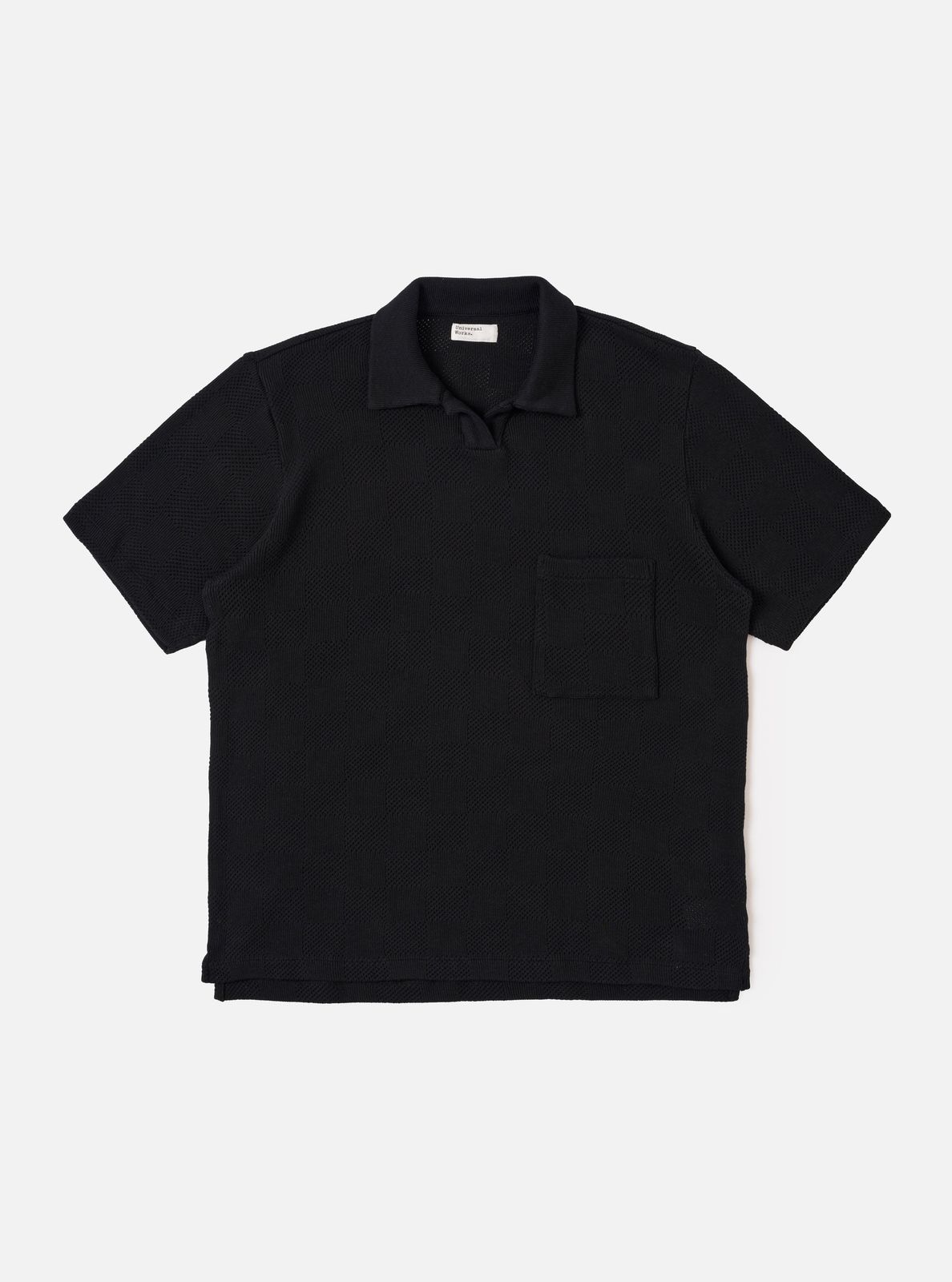 Black Fantasy Checkerboard Vacation Polo