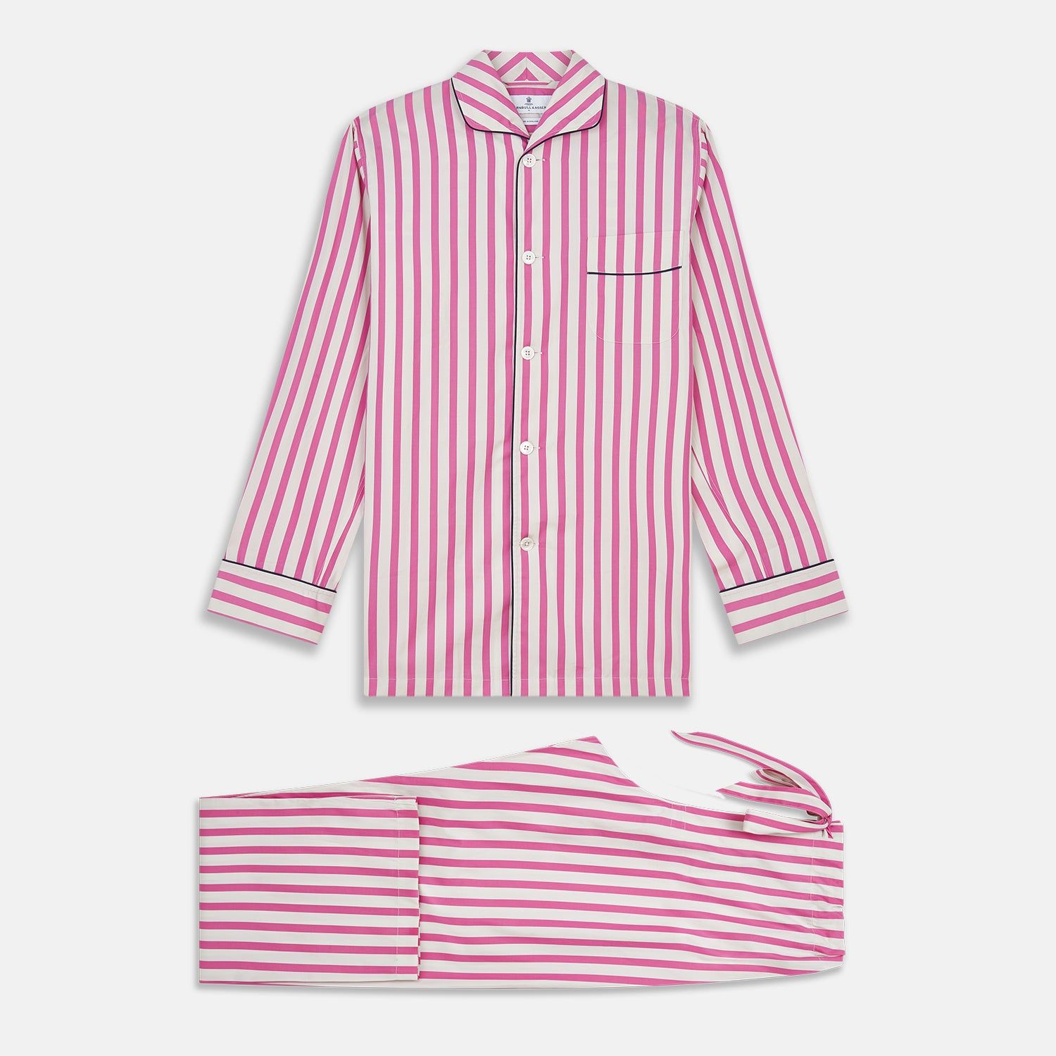 Pink Candy Stripe Cotton Traditional Pyjamas