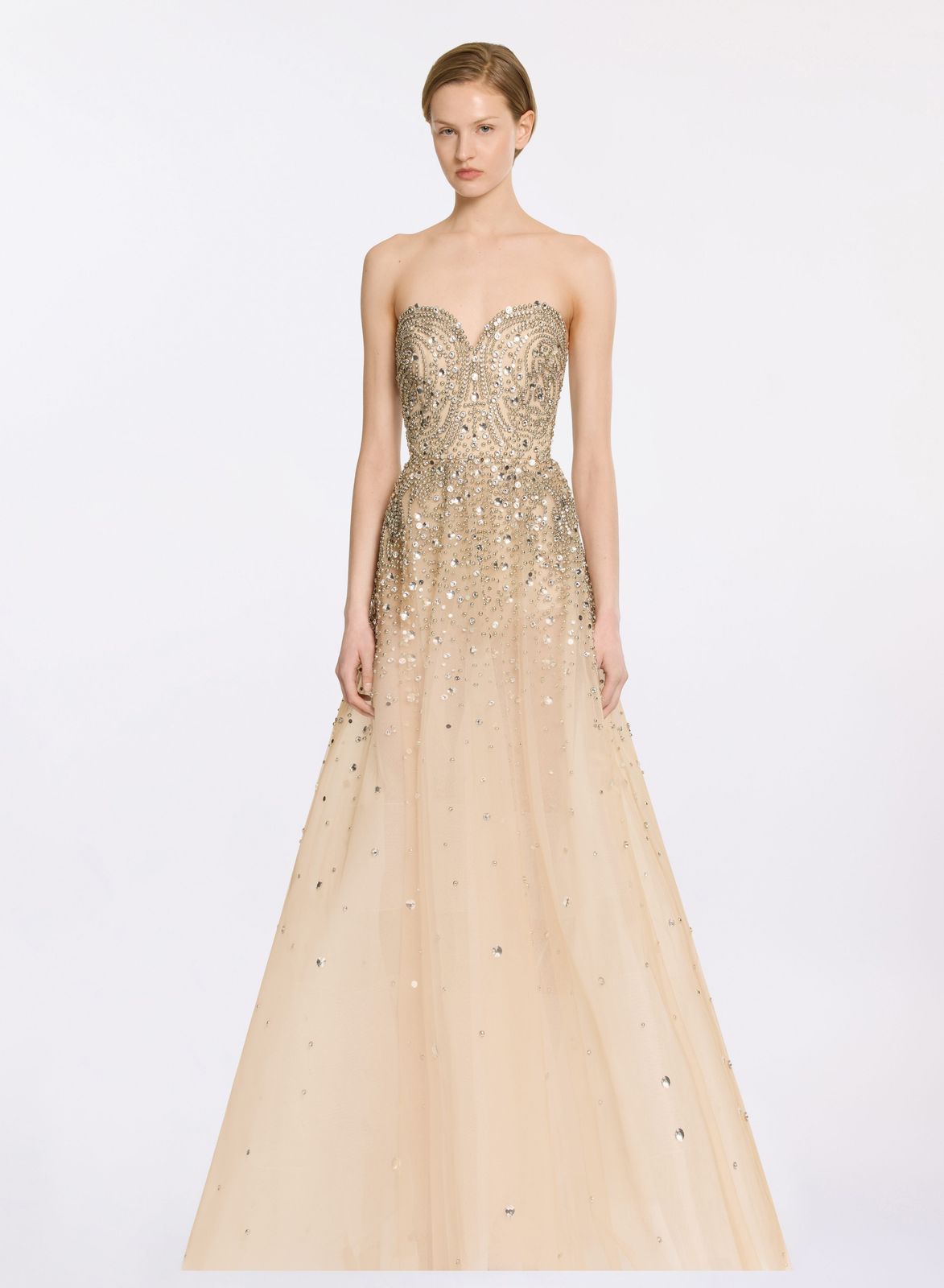 Stud Embellished Long Dress