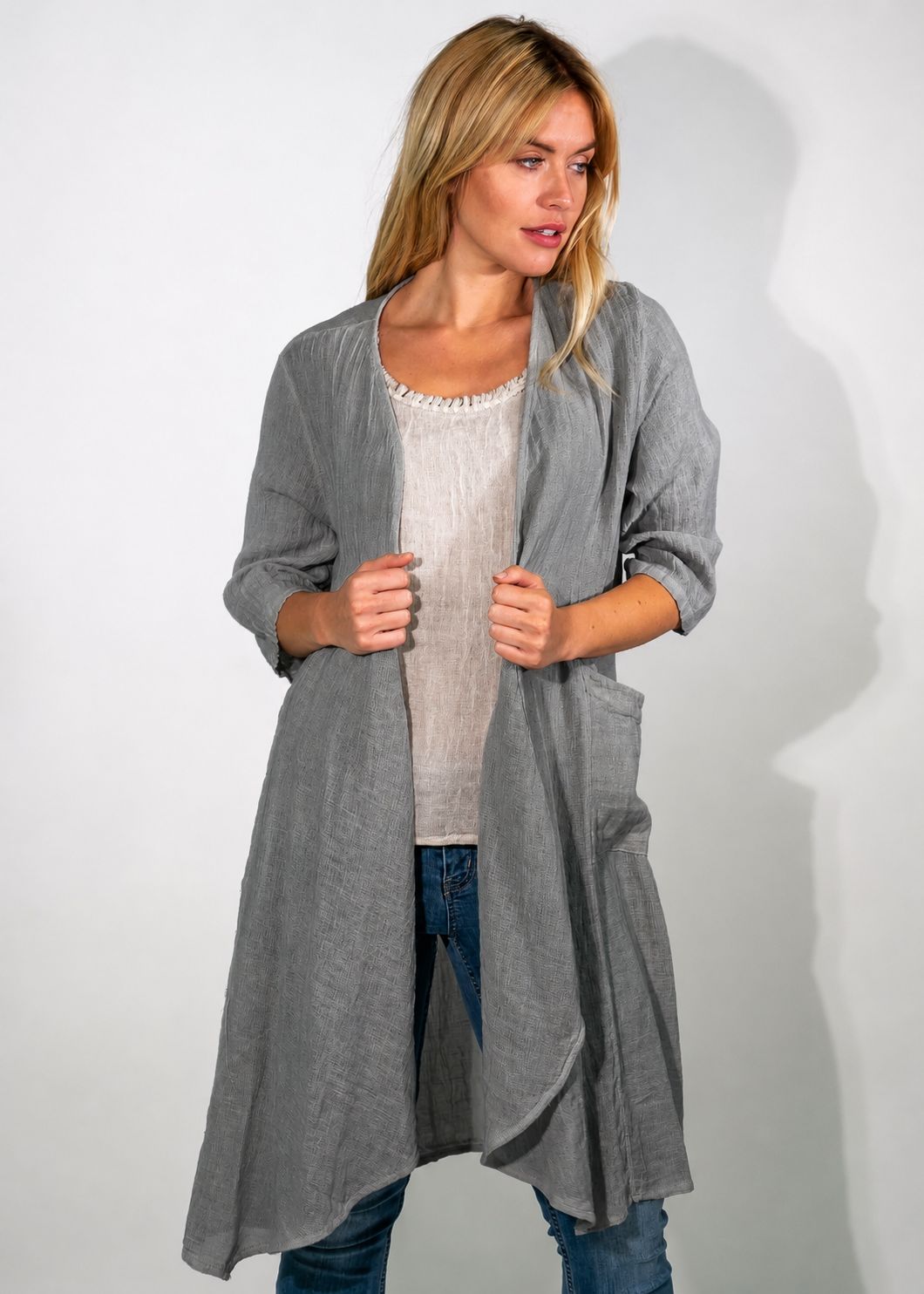 Valor Gauze Linen Long Jacket