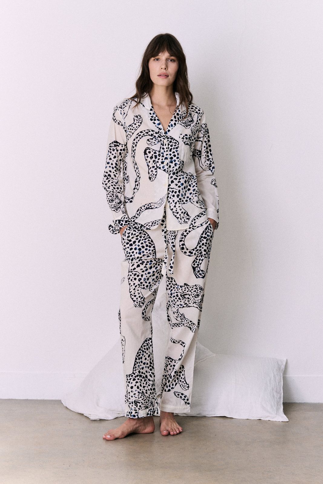 Long Pyjama Set The Jag Print Cream