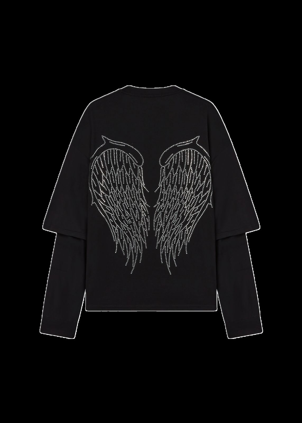 AMON DOUBLE SLEEVE SHIRT CRYSTALS