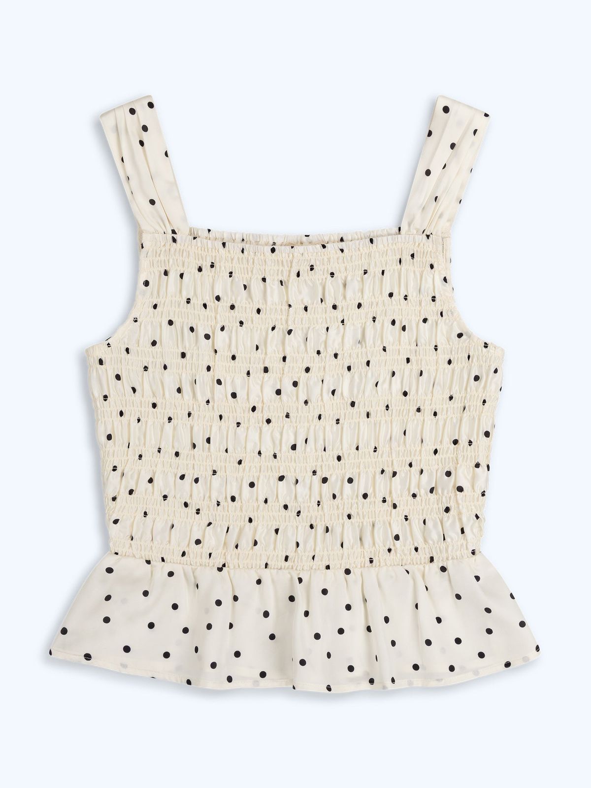 Rain Top In White Polka Dot