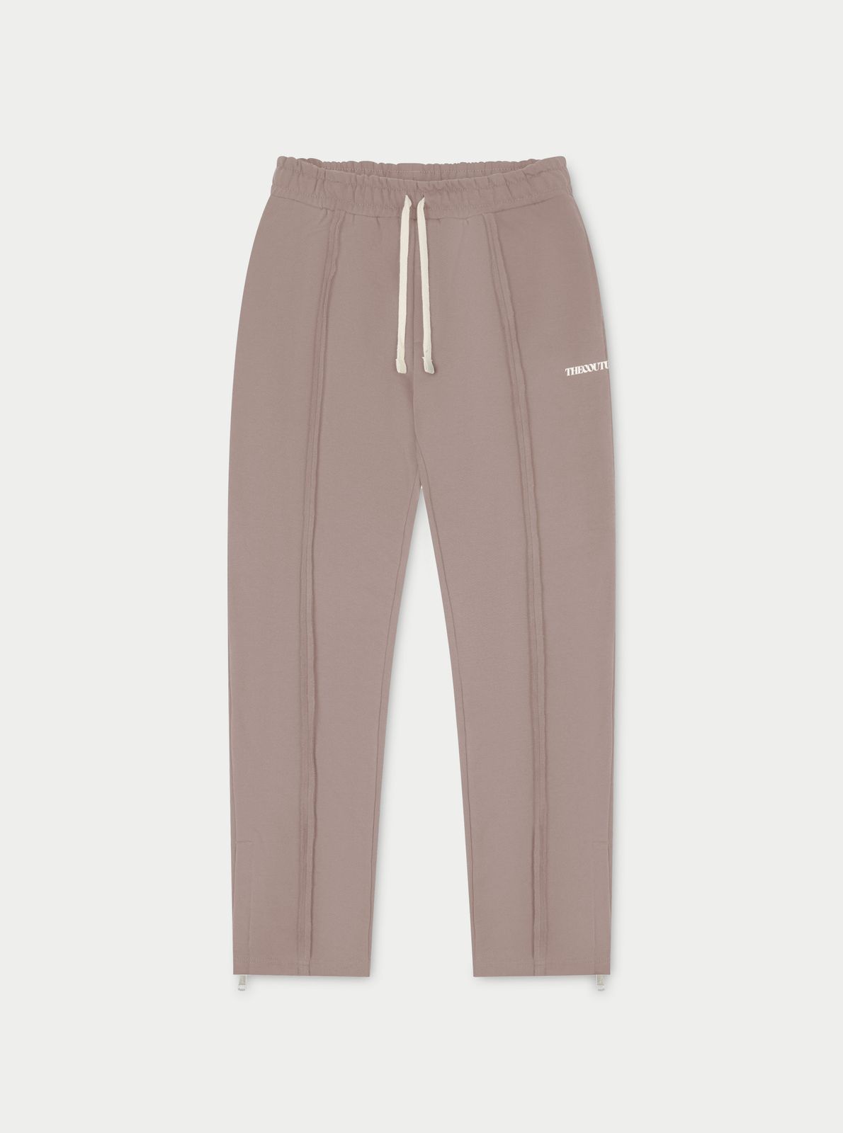 RAW SEAM STRAIGHT LEG JOGGERS - COFFEE