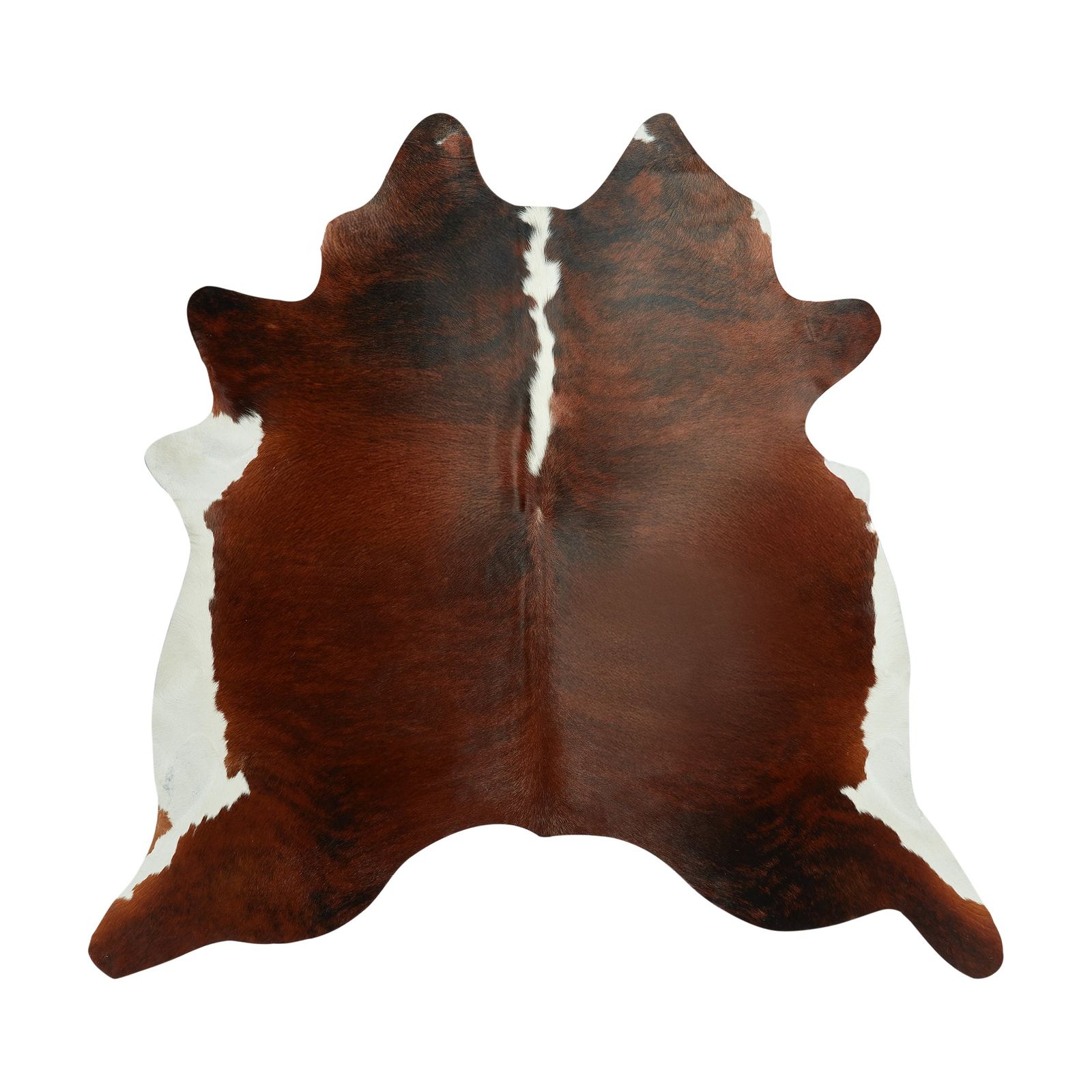 Cowhide Rug - Hereford Brown & White (220cm x 220cm)