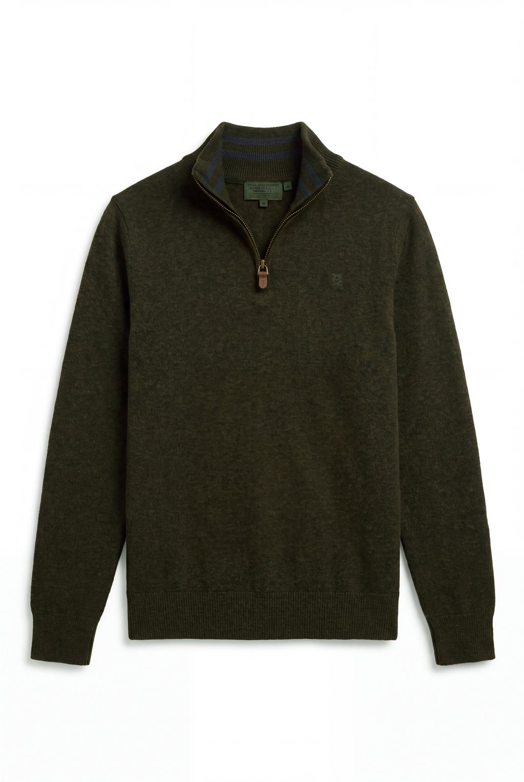 Men's Fine Quarter Zip Knit (moss)