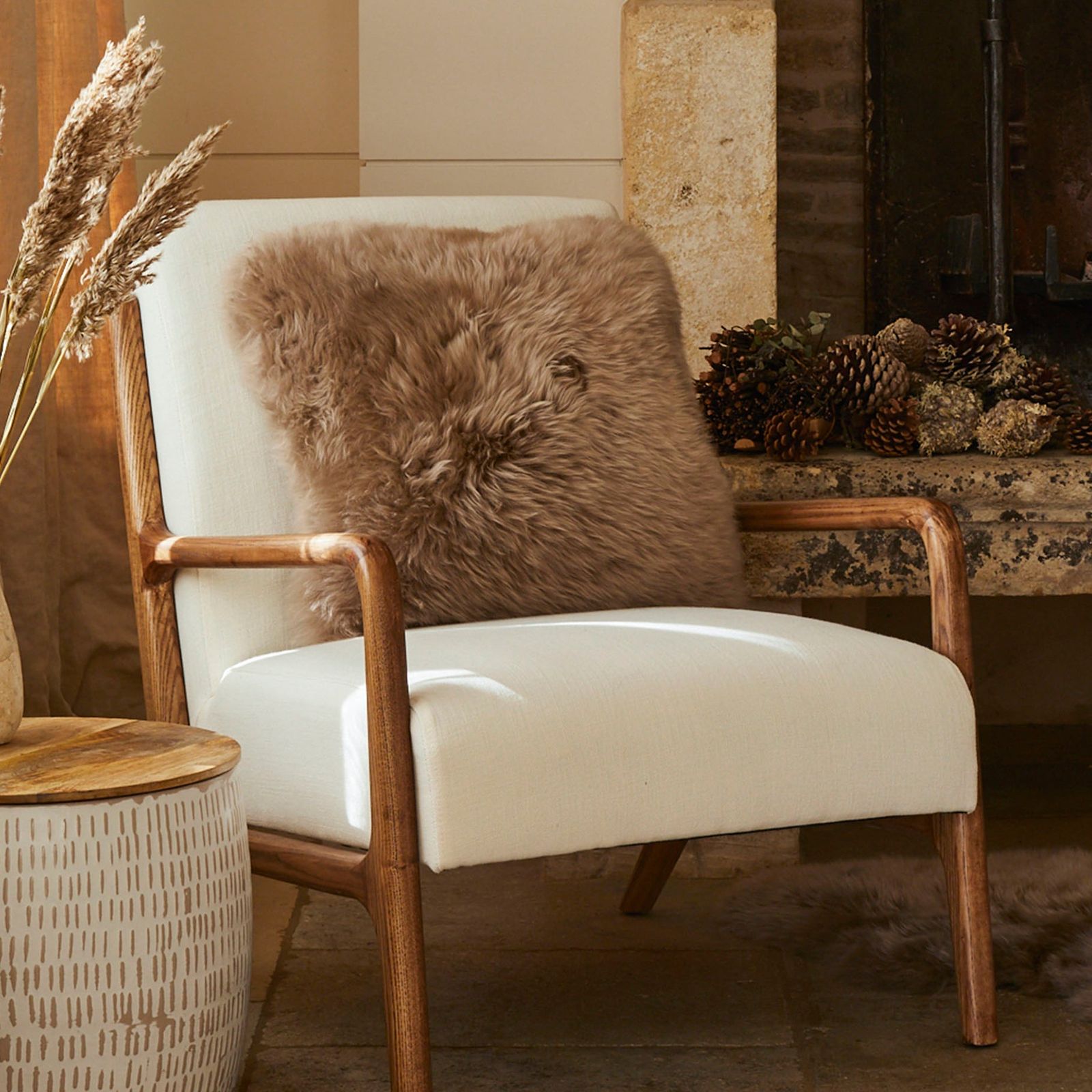 Sheepskin Cushion - Vole