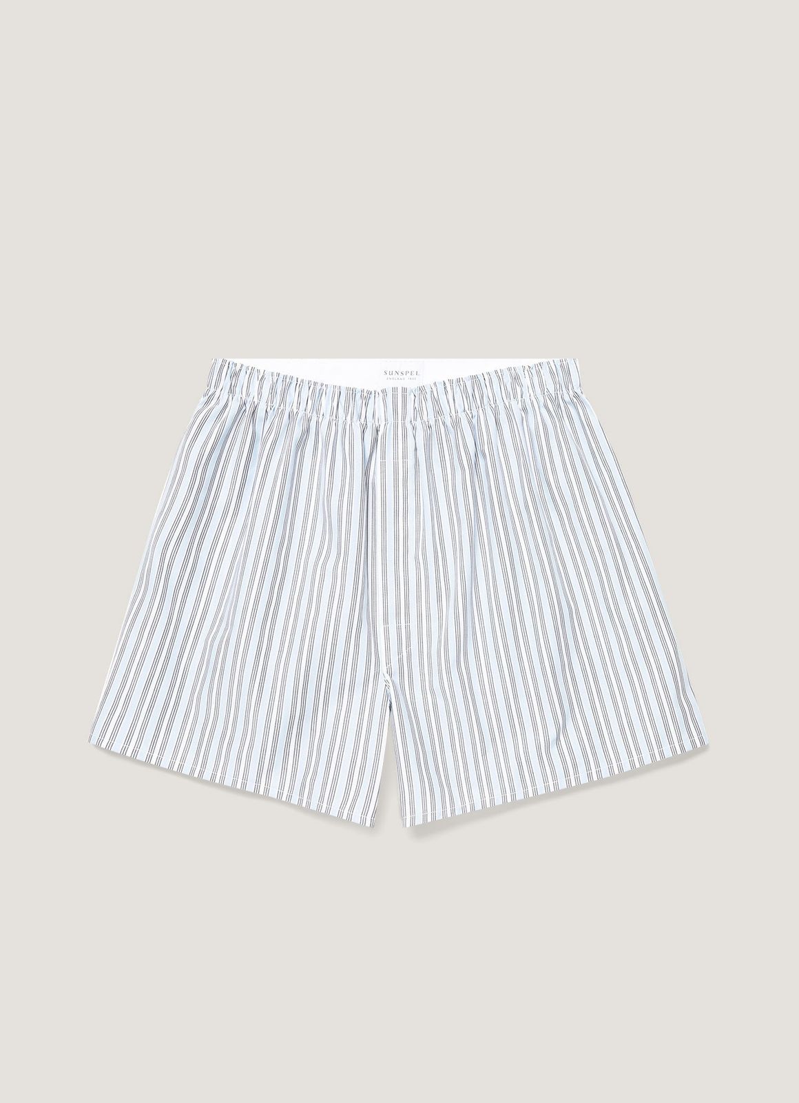 Men's Classic Boxer Short in Blue Stripe