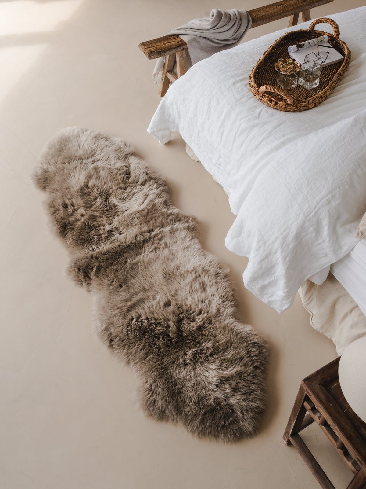 Double Sheepskin Rug - Vole