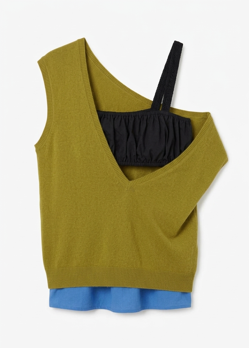 Solea Gathered Poplin Bralette - Black