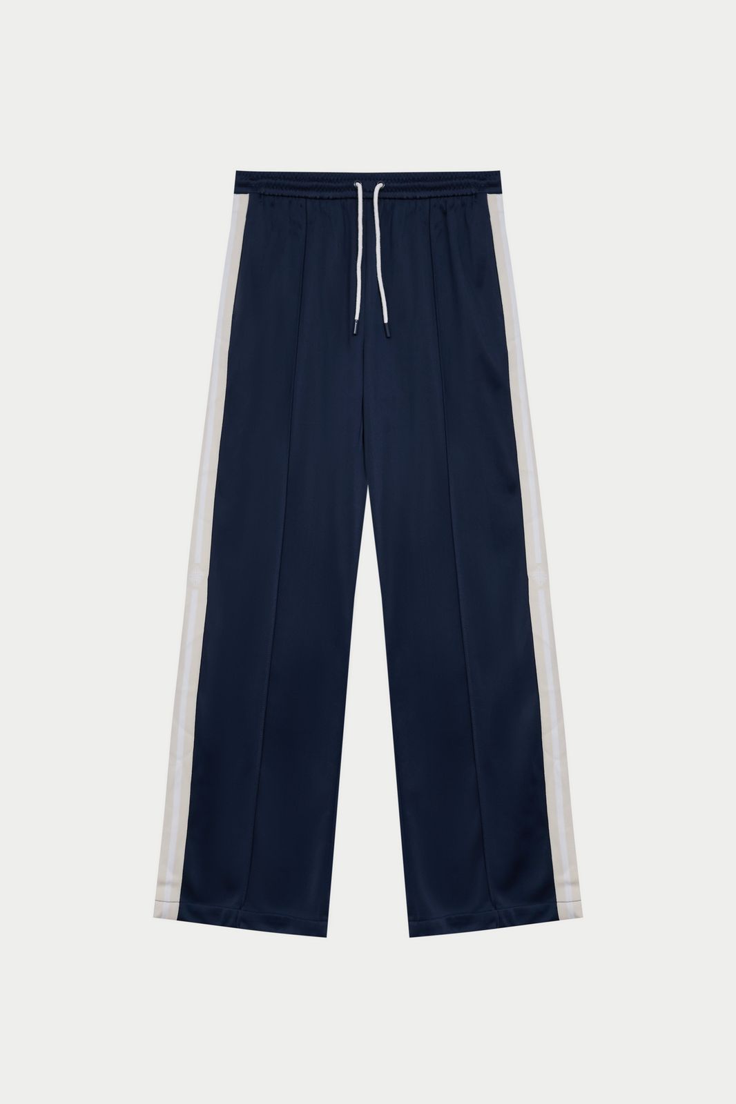 SIDE STRIPE WIDE LEG JOGGERS - NAVY